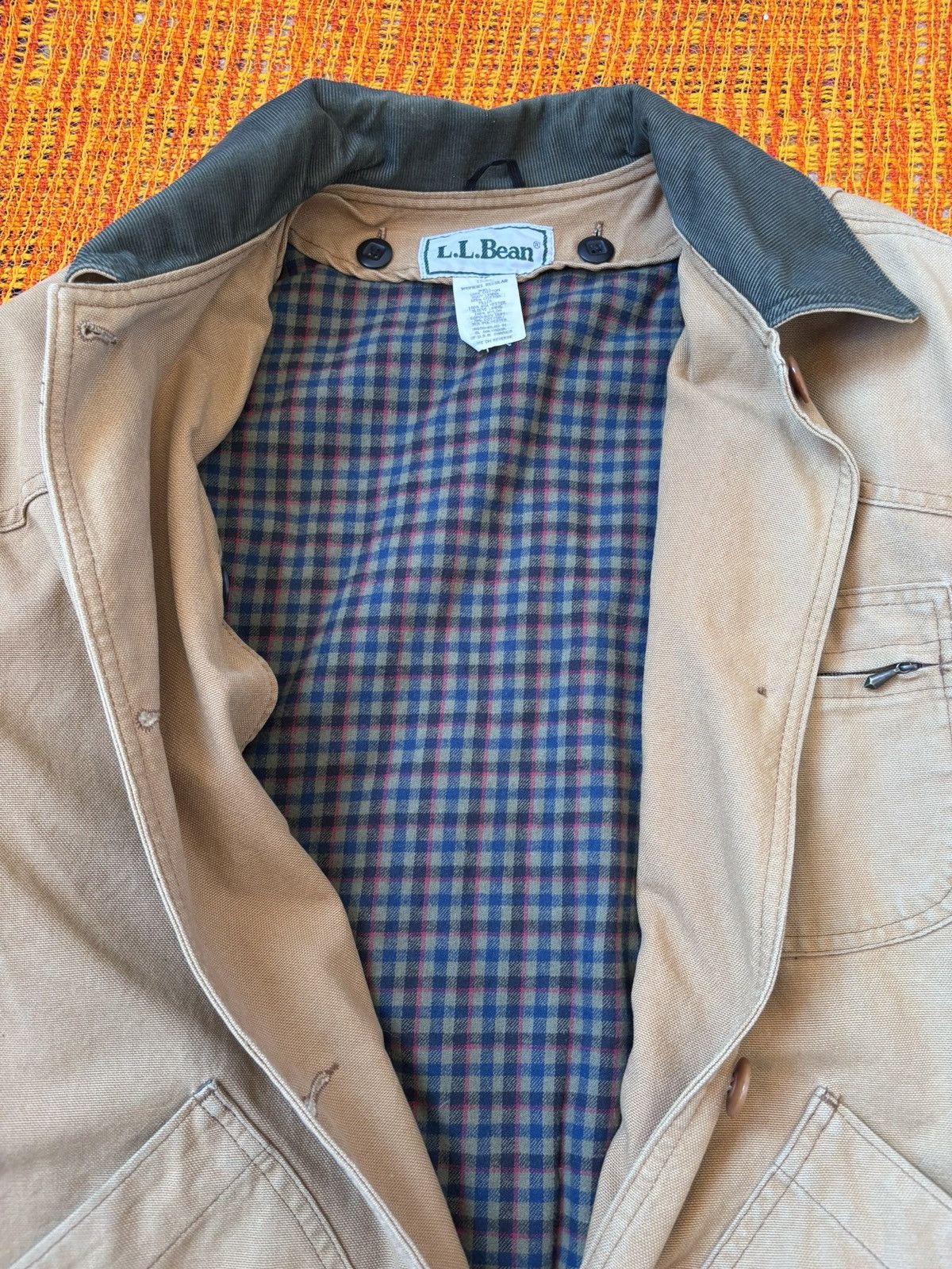 L.L. Bean 90s LLBean tan chore jacket Size L / US 10 / IT 46 - 5 Thumbnail