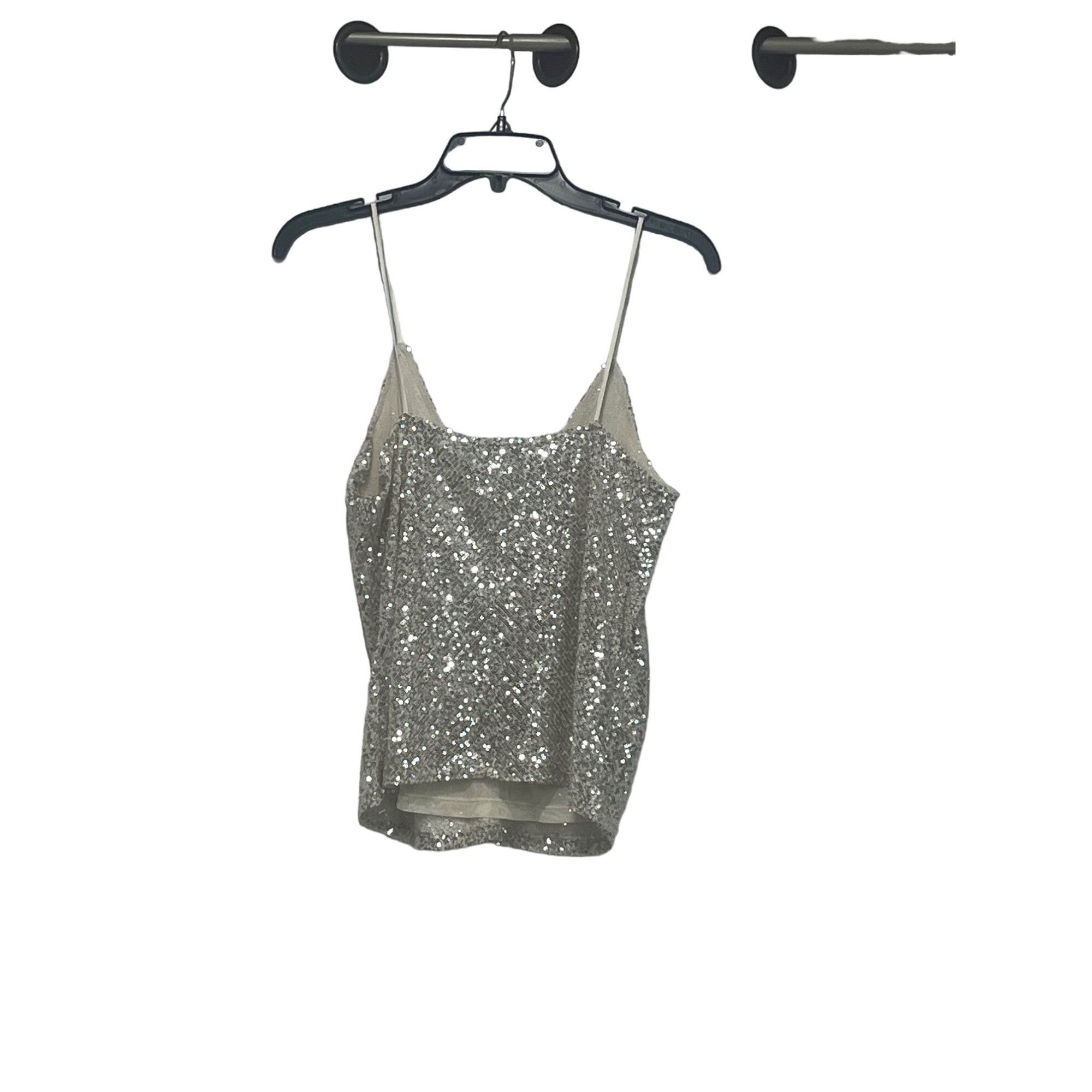 Mango Mango Xlenjuel Sequin Cami Top, Champagne, Sz. M Size M / US 6-8 / IT 42-44 - 10 Thumbnail