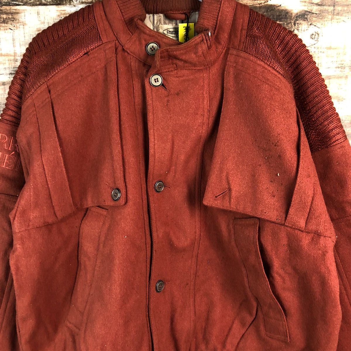 Vintage Pierre Bonee Orange Leather Jacket #A1956 Size US L / EU 52-54 / 3 - 5 Thumbnail