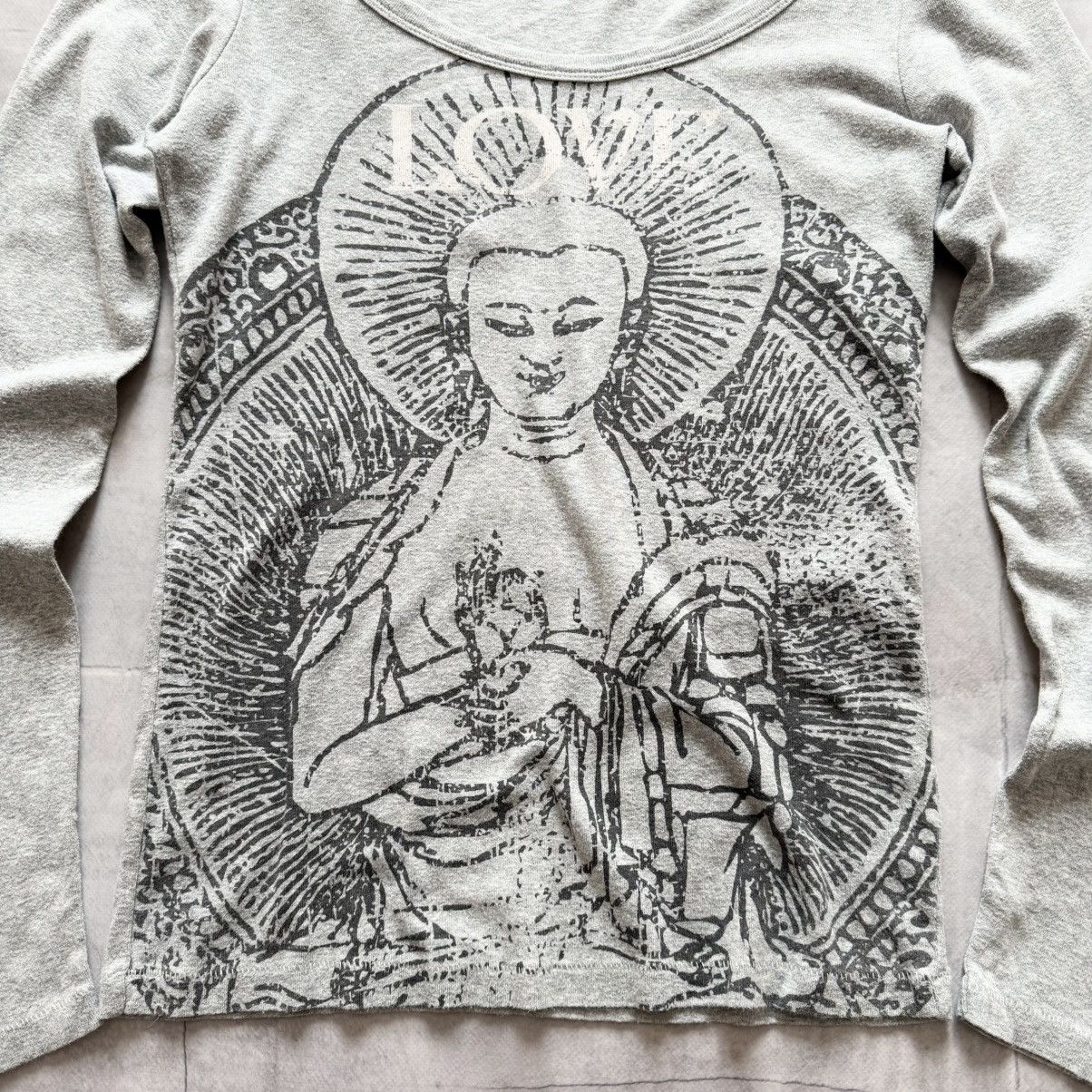 Hysteric Glamour × Undercover 00s Buddha Hindu Margiela Style Gothic Punk Longsleeve Tee Size M / US 6-8 / IT 42-44 - 2 Thumbnail