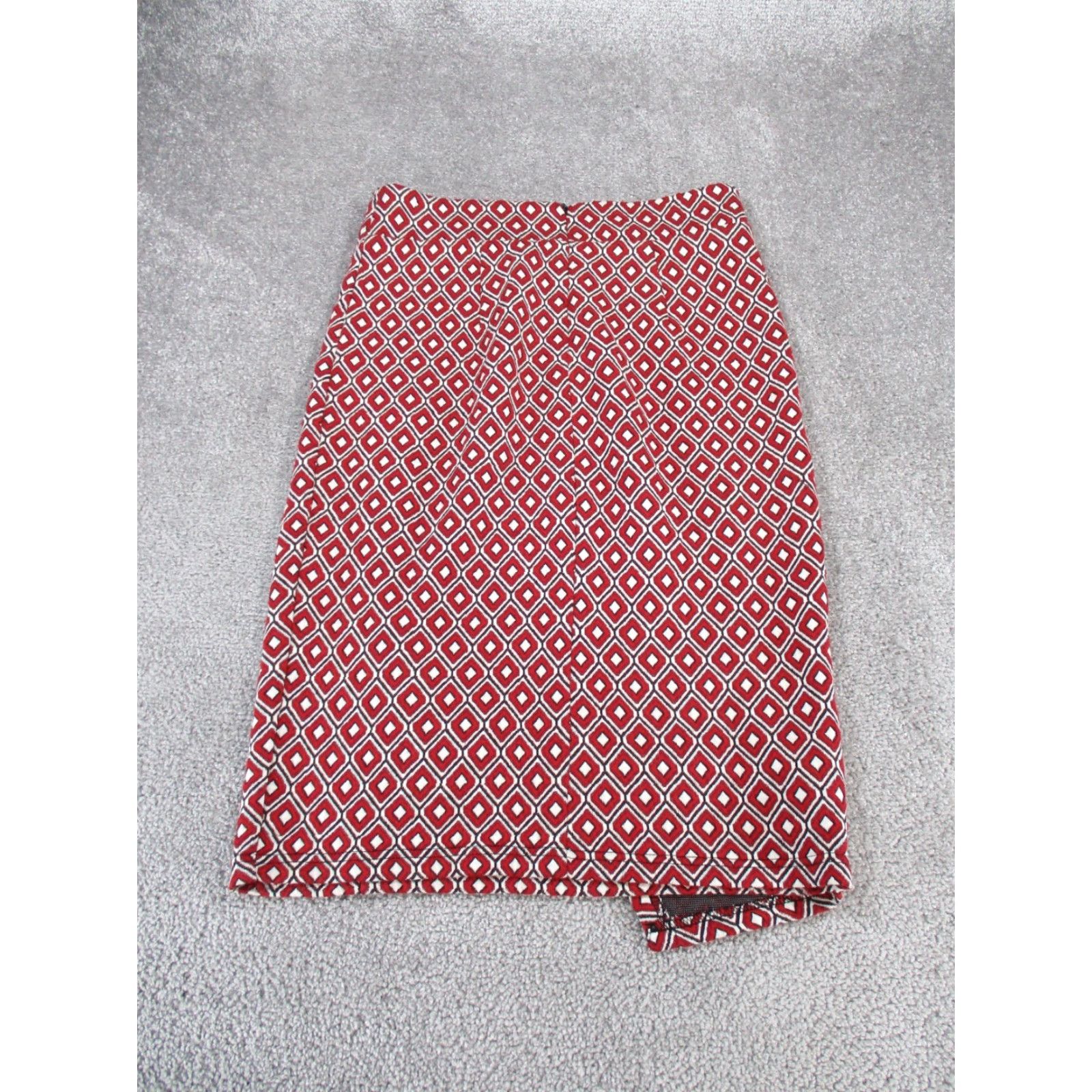 Anthropologie Maeve Anthropologie Skirt Womens Small Red White Black Geometric Midi Size 28" / US 6 / IT 42 - 7 Thumbnail