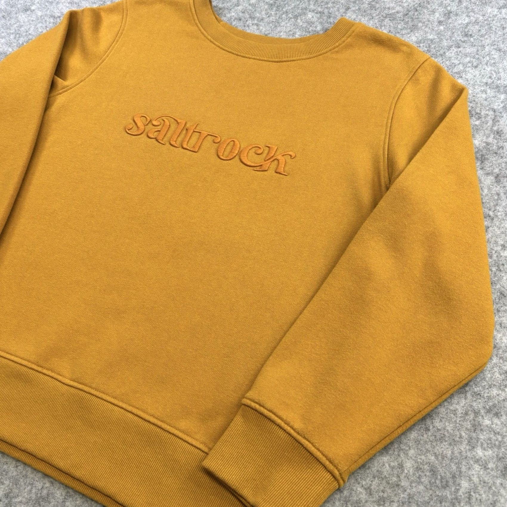 Vintage VINTAGE Saltrock Sweatshirt Women UK14 Mustard Pullover Long Sleeve Regular 14 Autumn Winter Spring Summer Boys? Size XL / US 12-14 / IT 48-50 - 3 Thumbnail