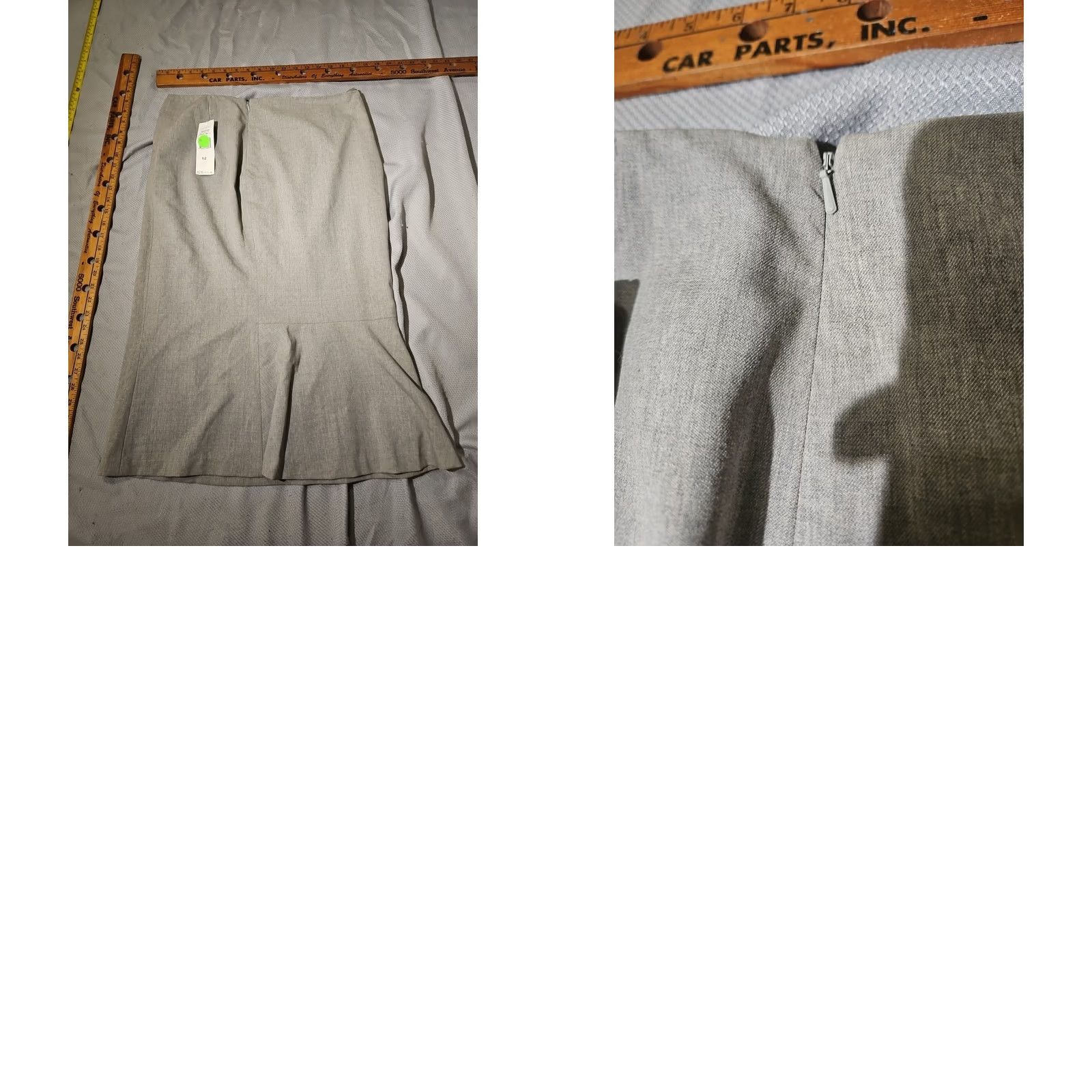 Ralph Lauren VINTAGE? No. Lauren Ralph Lauren Skirt Women Midi Beige Wool Lined Zip Nwt 12 Luxury Preppy Size 34" / US 12 / IT 48 - 9 Thumbnail