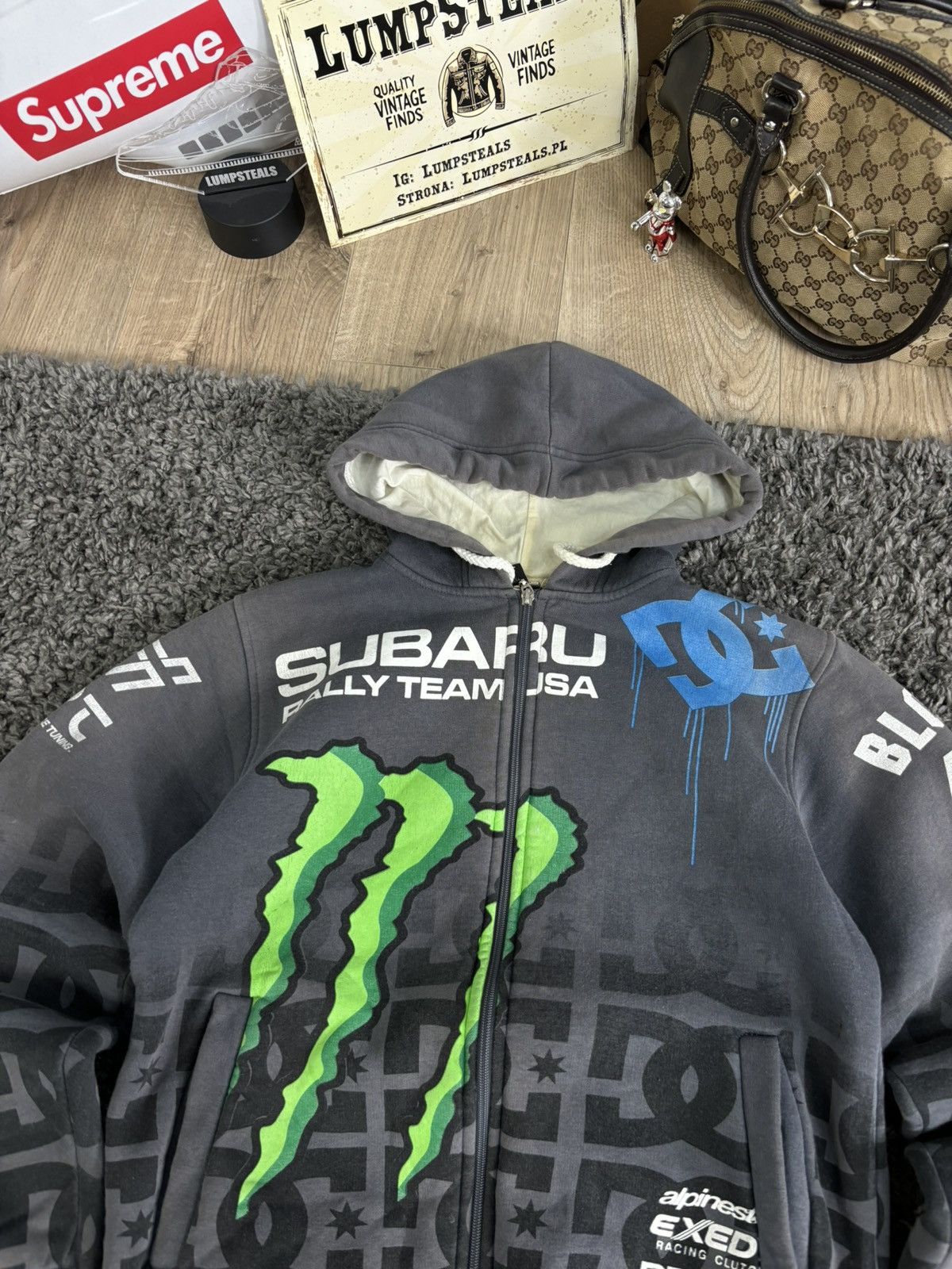 DC × Japanese Brand Vintage Boxy DC Subaru Racing Zip Hoodie Monster NASCAR Y2K Size US S / EU 44-46 / 1 - 5 Thumbnail