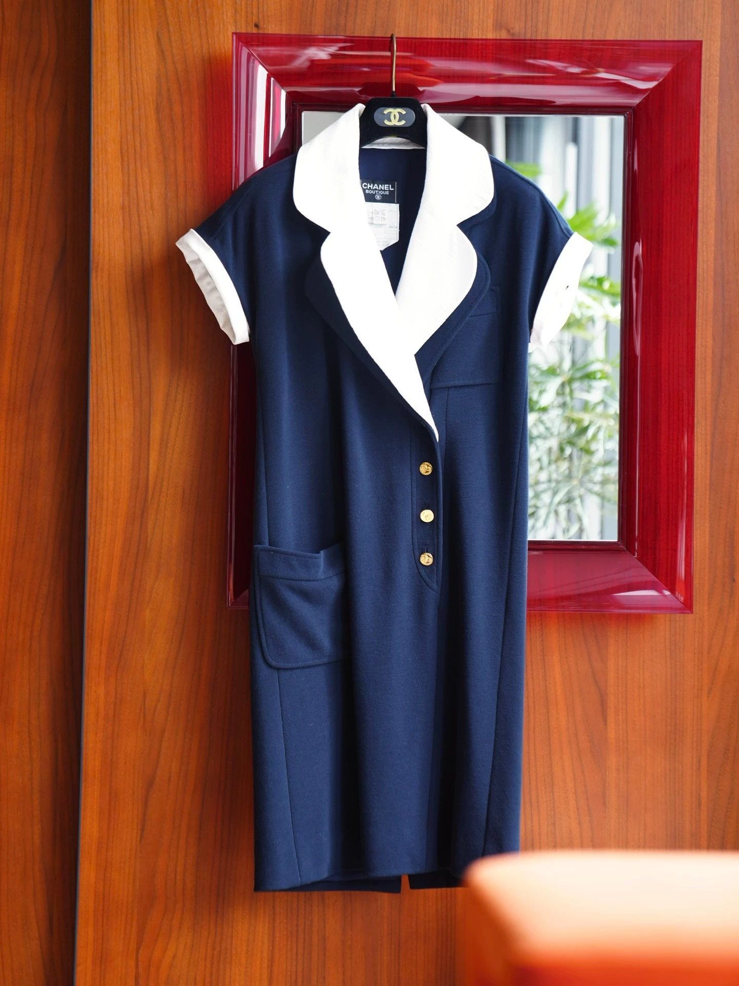 Chanel Chanel 1980s Coco Chanel Navy Blue Wool Dress Size M / US 6-8 / IT 42-44 - 1 Thumbnail