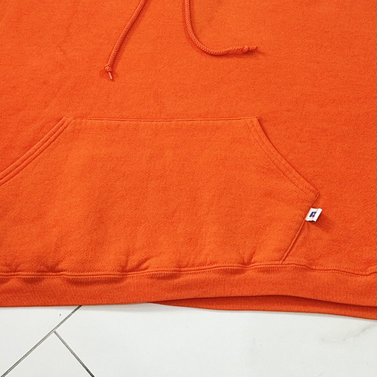 Russell Athletic × Vintage VINTAGE ORANGE RUSSELL ATHLETIC HOODIE! Size US XL / EU 56 / 4 - 4 Thumbnail