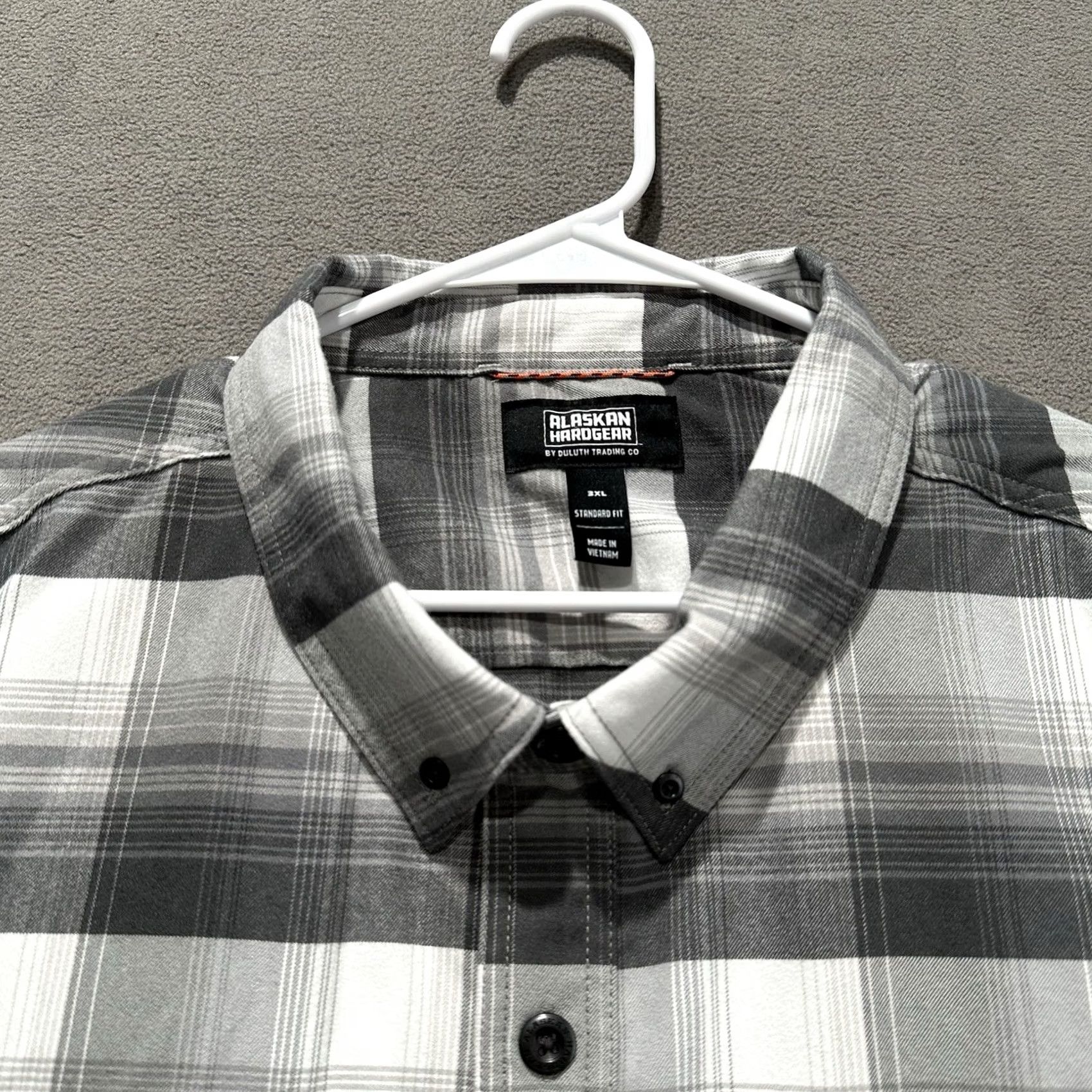 Vintage Alaskan Hardgear Shirt Mens 3XL Gray Plaid Standard Fit Boars Nest Plaid Flannel Size US XXL / EU 58 / 5 - 3 Thumbnail