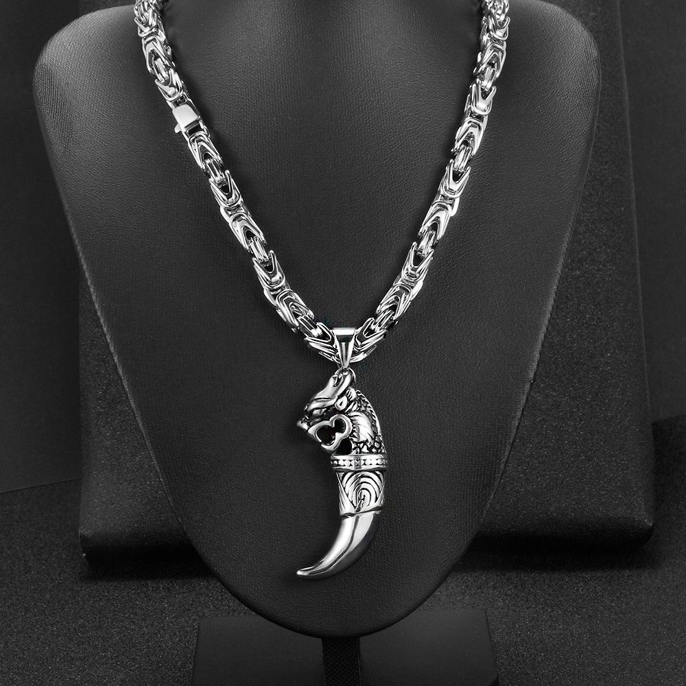 Jewelry Stainless Steel Byzantine Emperor Chain Necklace Size ONE SIZE - 2 Thumbnail