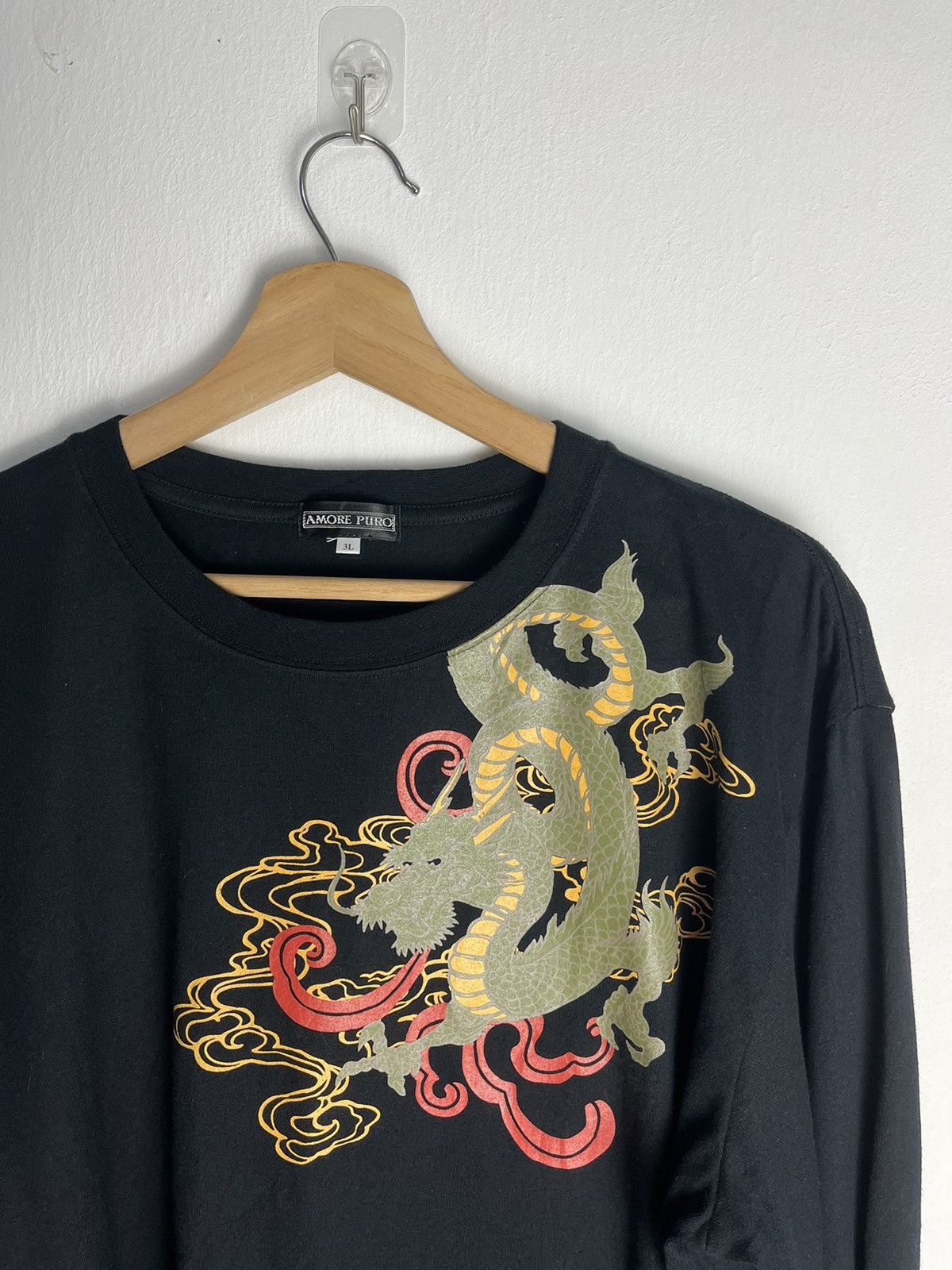 Japanese Brand Sukajan Japan Dragon VS Tiger Full Printed Tshirt Amore Puro Size US XL / EU 56 / 4 - 5 Thumbnail