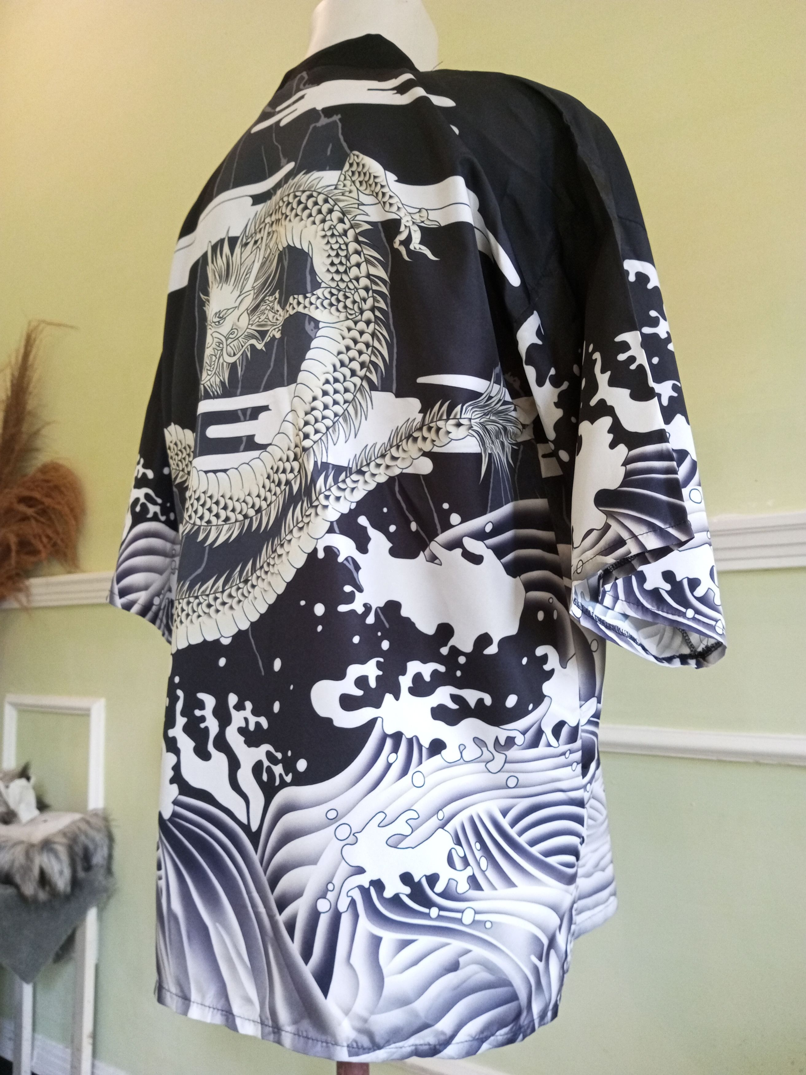 Japanese Brand Vintage kimono Japan dragon all over print Size US L / EU 52-54 / 3 - 6 Thumbnail