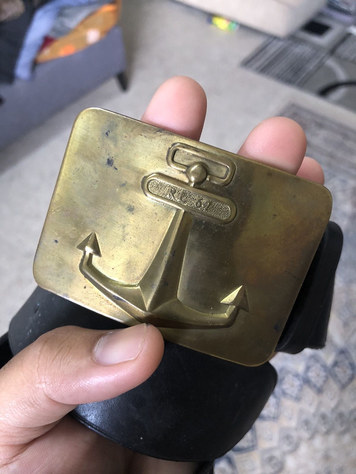 Leather Rare❗️Vintage Polo Ralph Lauren Anchor Buckle Leather Belt Size ONE SIZE - 2 Thumbnail