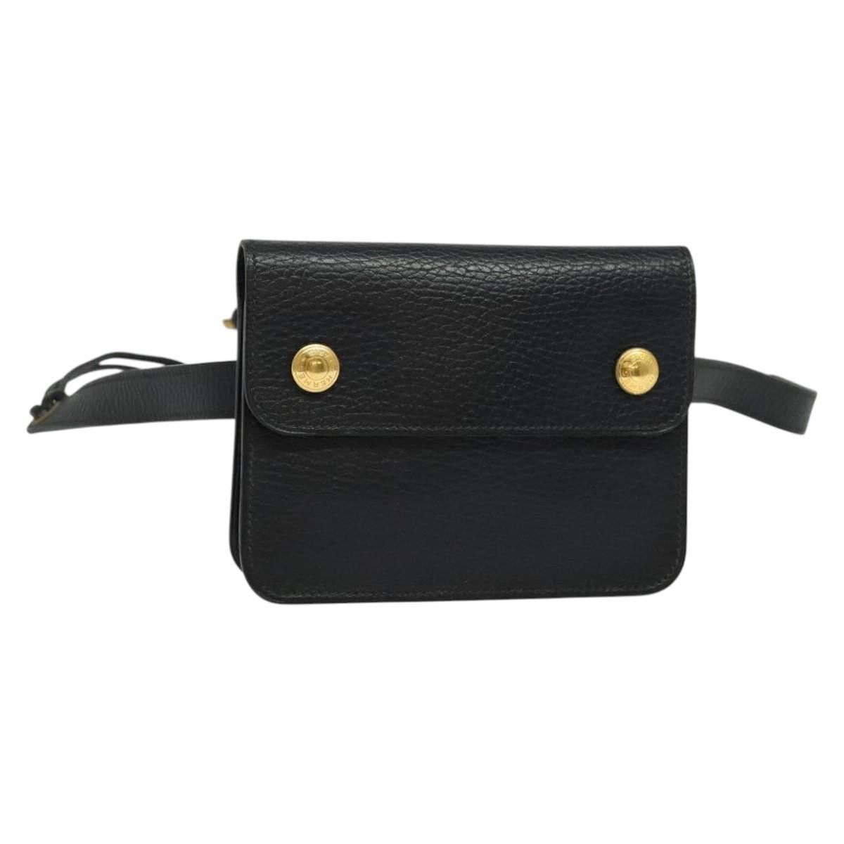 Hermes Hermes Pochette Green Waist Bag Leather Size ONE SIZE - 1 Thumbnail