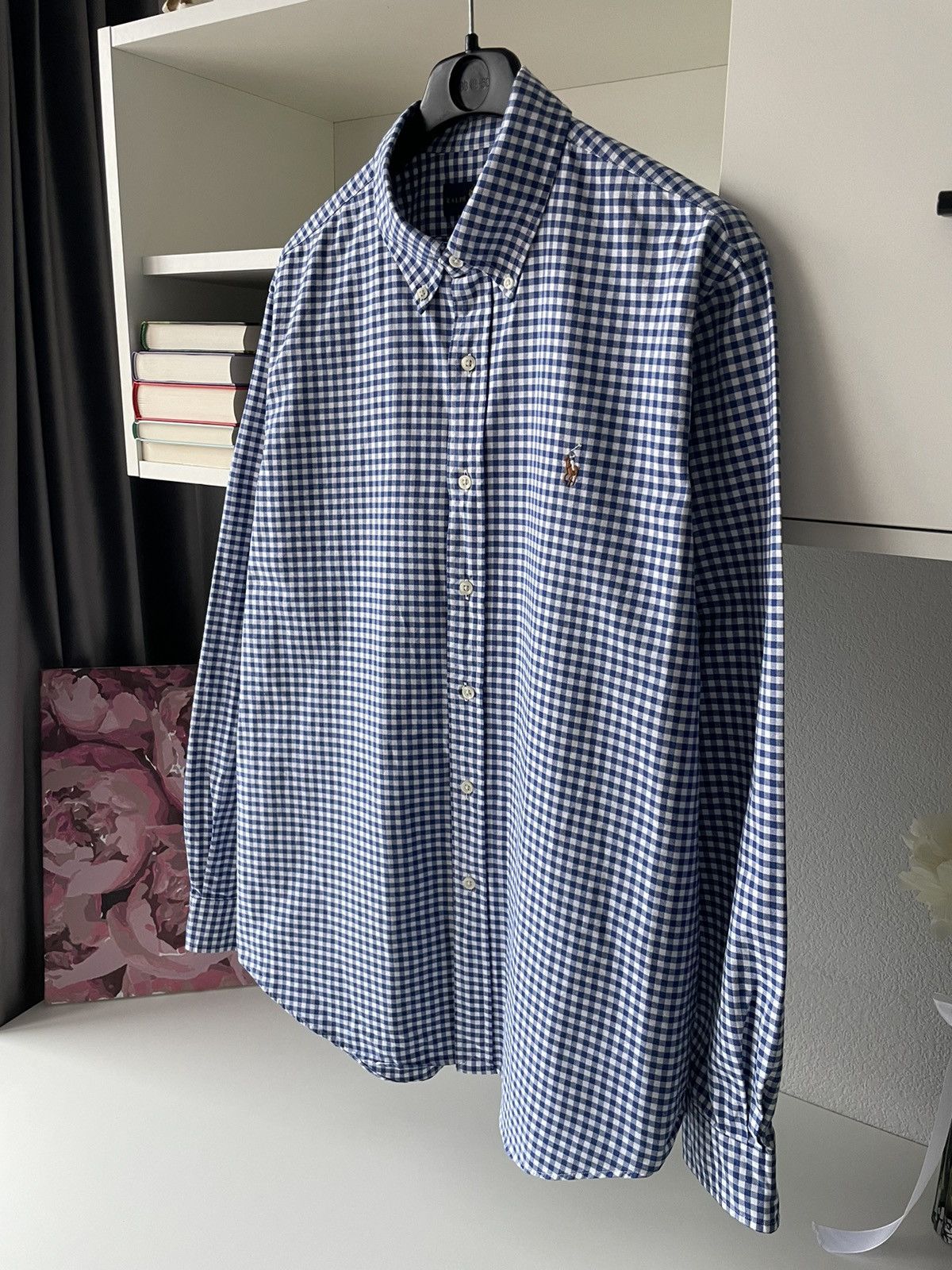 Polo Ralph Lauren × Ralph Lauren × Vintage Vintage Polo Ralph Lauren Shirt Button Up Flannel Blue/White Size US L / EU 52-54 / 3 - 2 Thumbnail