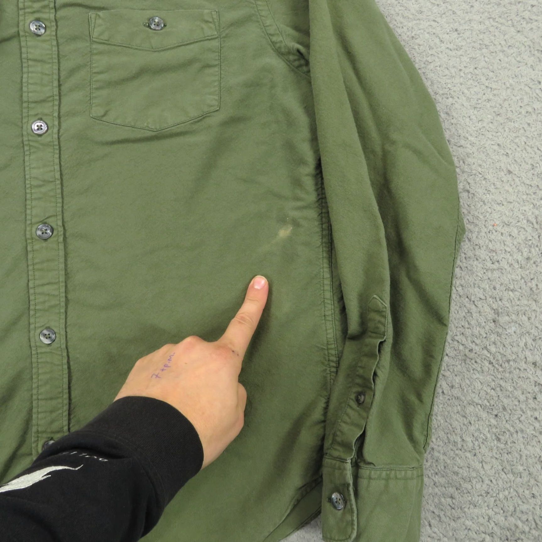 Todd Snyder Todd Snyder Shirt Mens Medium Olive Green Military OG Long Sleeve Button-Down Size US M / EU 48-50 / 2 - 3 Thumbnail