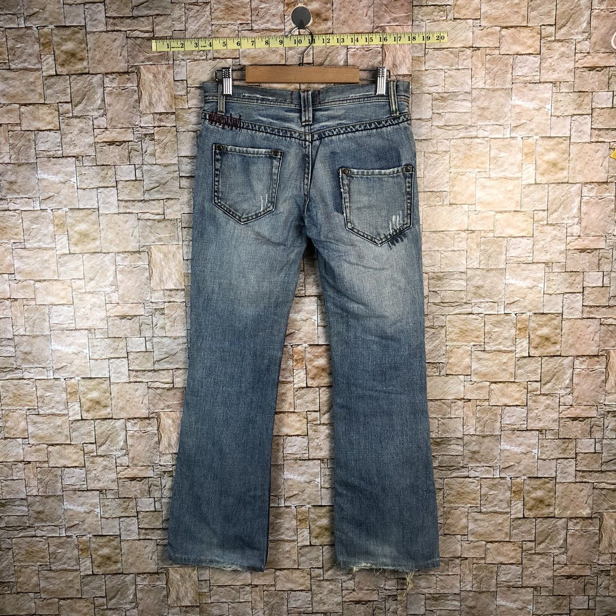 Japanese Brand A:R Blue Distressed ripped patchwork Denim Pants #A957 Size US 28 / EU 44 - 16 Thumbnail