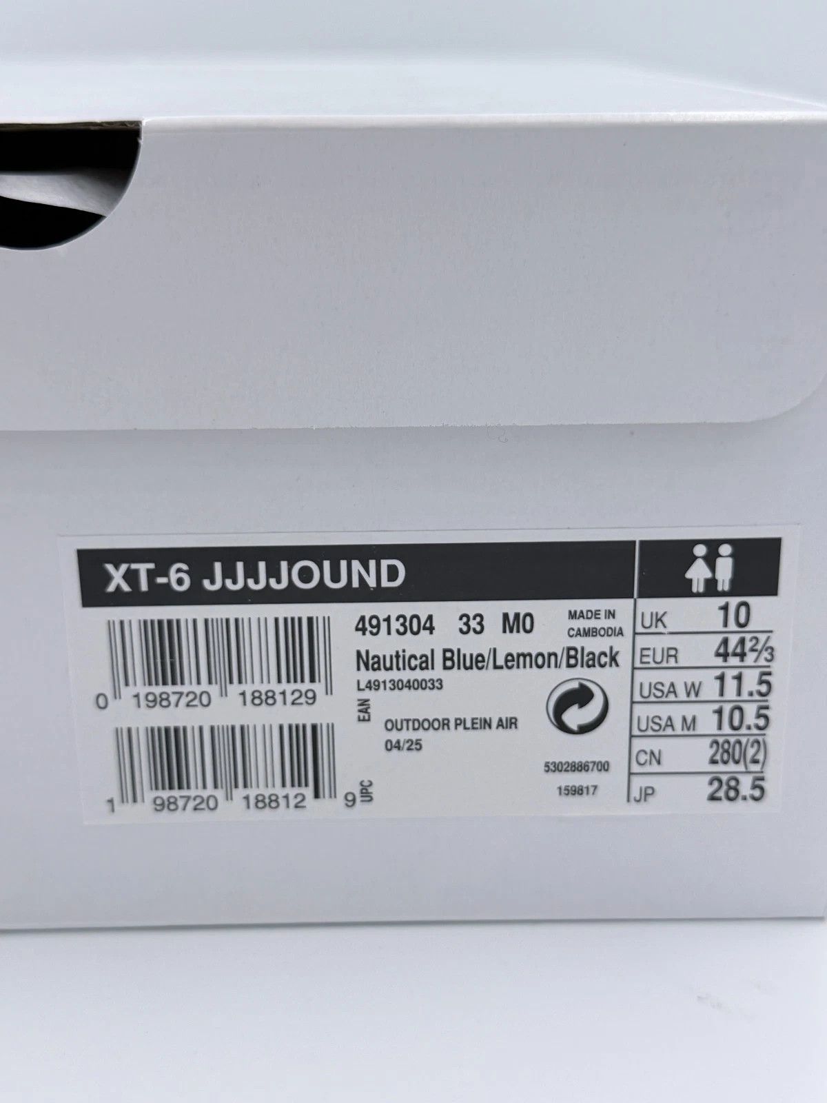 JJJJound × Salomon JJJJound Salomon XT-6 Nautical Blue Lemon Yellow Red Size US 10.5 / EU 43-44 - 8 Thumbnail