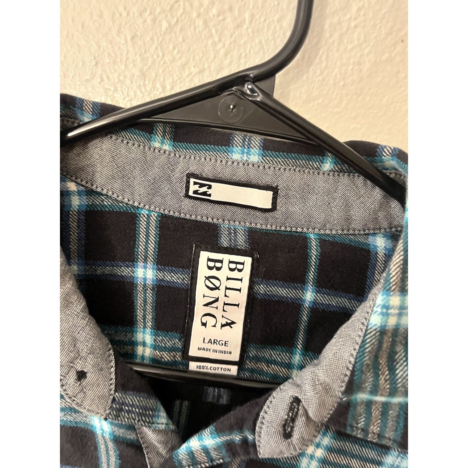 Billabong Billabong Plaid Button-Up Shirt Long Sleeve Men’s Blue Black Large Flannel Shirt Size US L / EU 52-54 / 3 - 2 Thumbnail
