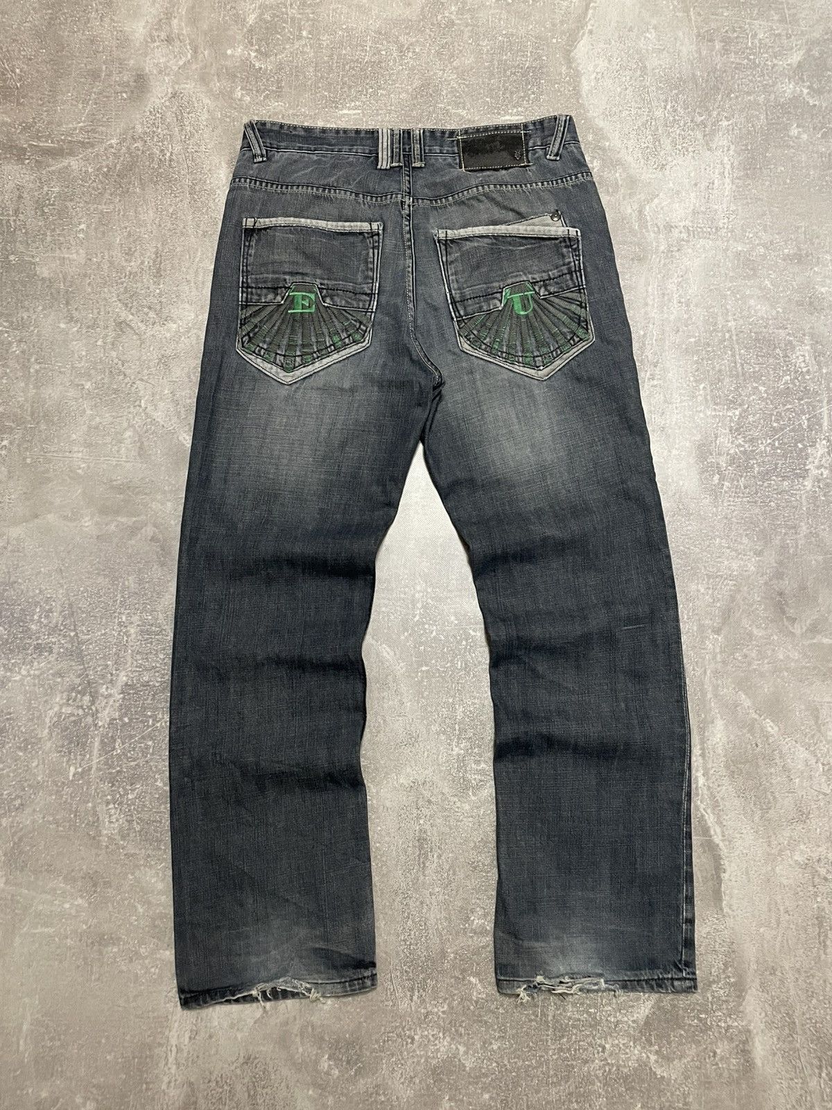 Ecko Unltd. Vintage Ecko Unlimited Buggy Distressed Rap Denim Jeans Size US 34 / EU 50 - 1 Thumbnail