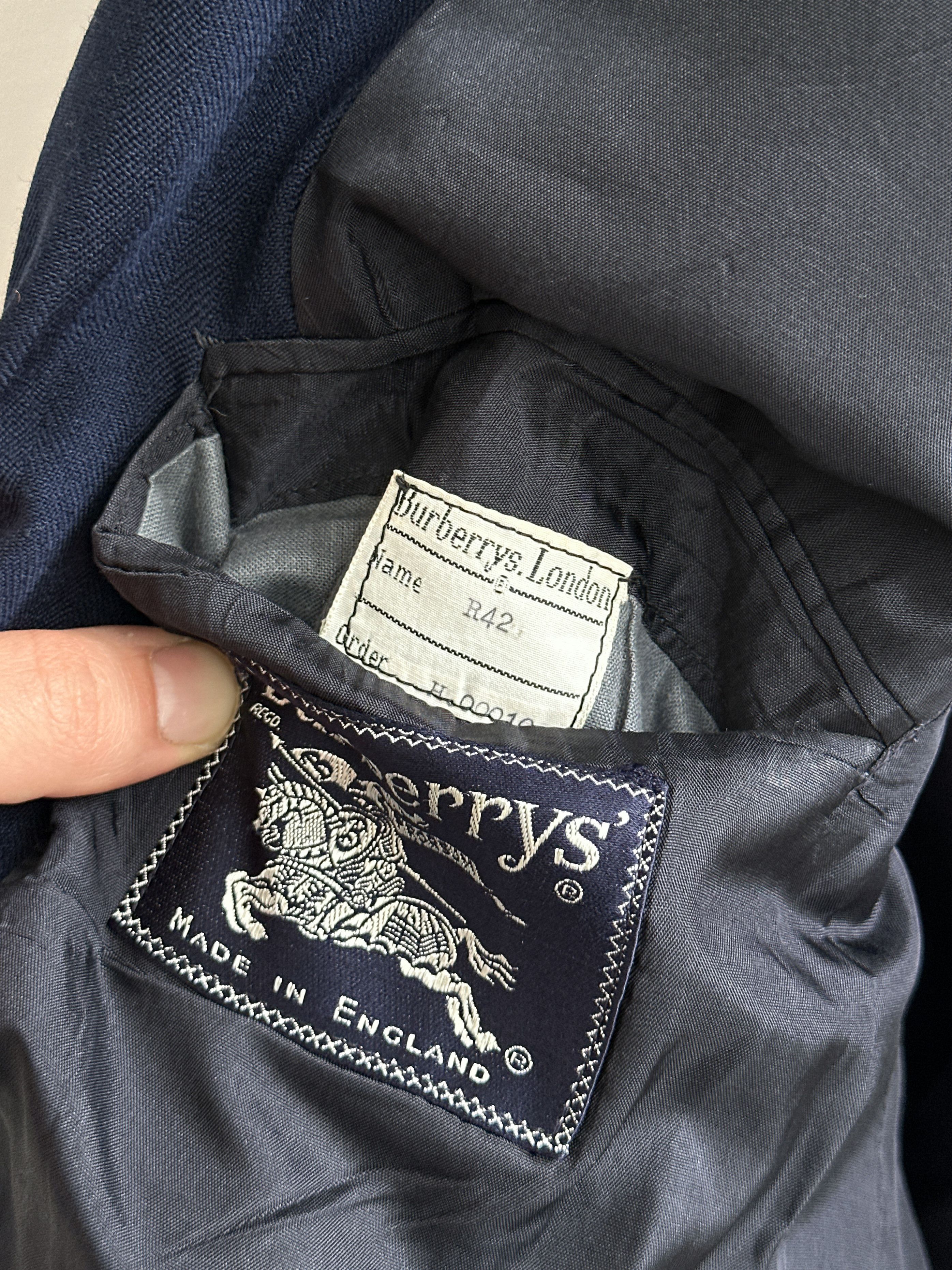 Burberry Vintage Burberry Blue Blazer Jacket Size 42R - 8 Thumbnail