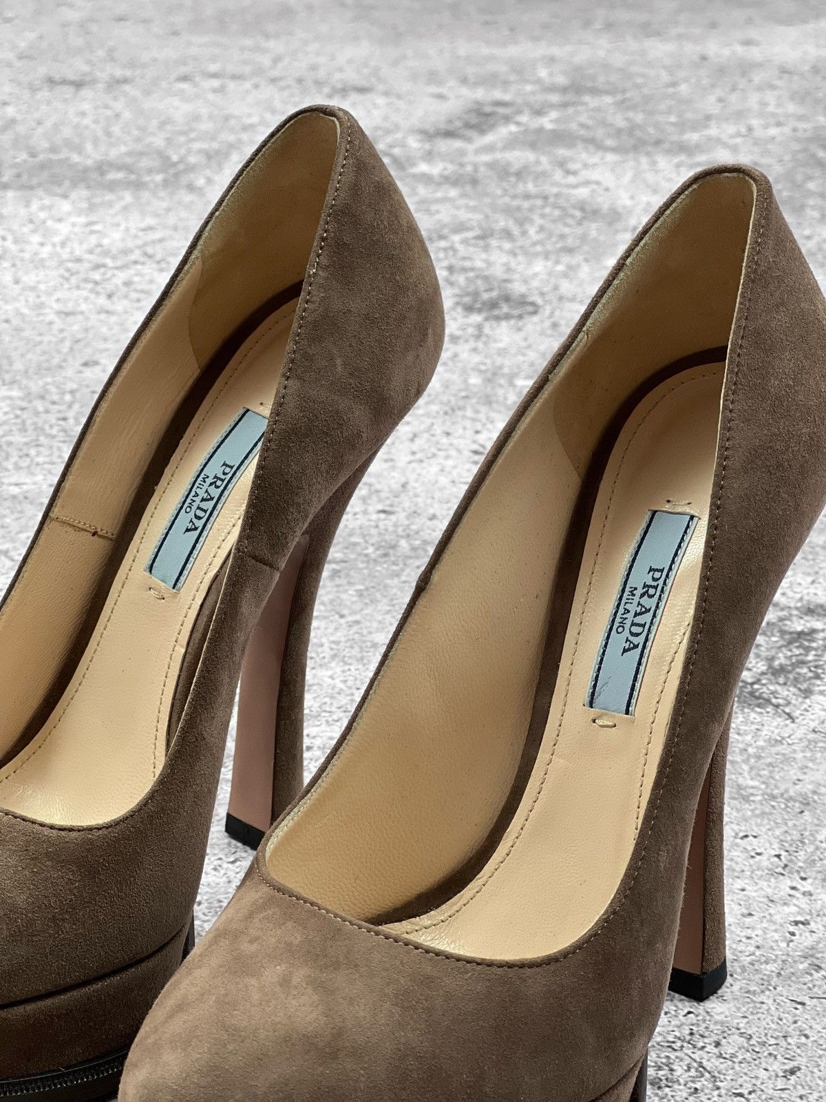 Prada Prada Camoscio Platform Heels Pumps Size US 7.5 / IT 37.5 - 5 Thumbnail
