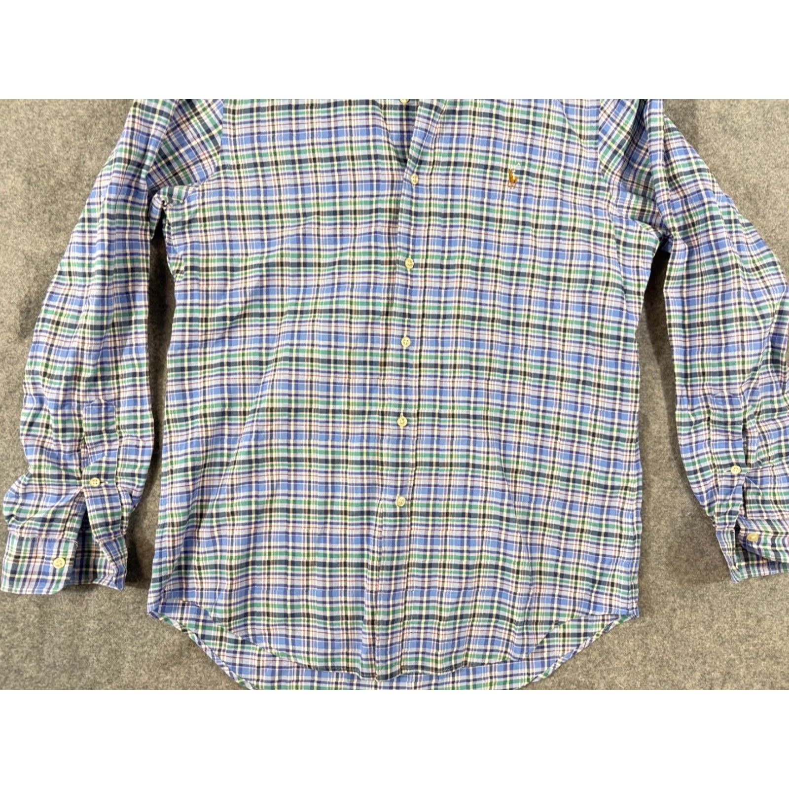 Ralph Lauren Ralph Lauren Shirt Mens M Blue Green Plaid Button Down Long Sleeve Pony Logo Size US M / EU 48-50 / 2 - 4 Thumbnail