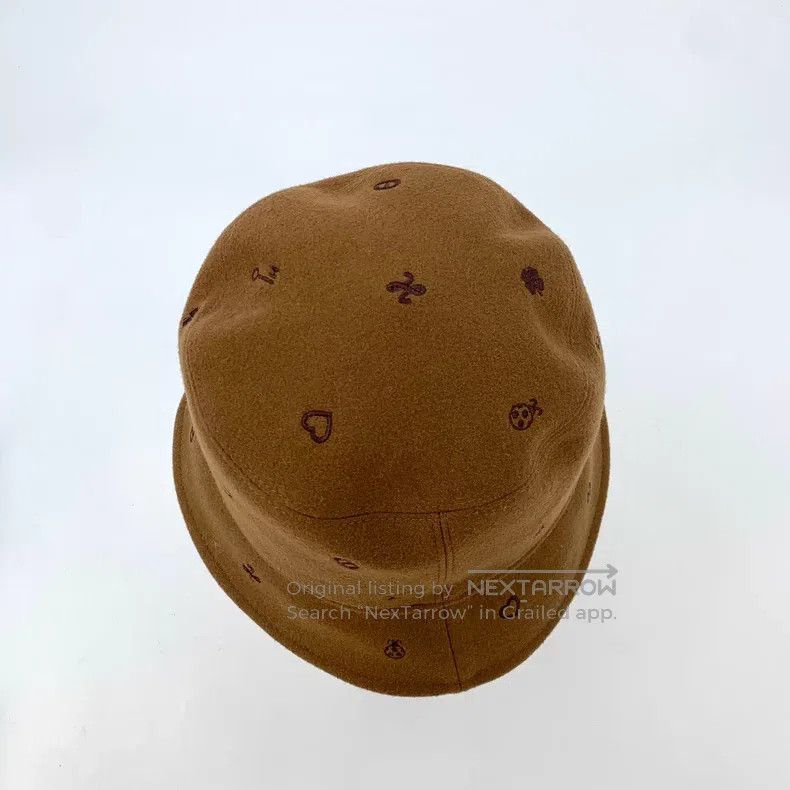 Hermes Hermes size 57 Brown Cashmere Embroidered Fisherman's Hat Size ONE SIZE - 6 Thumbnail