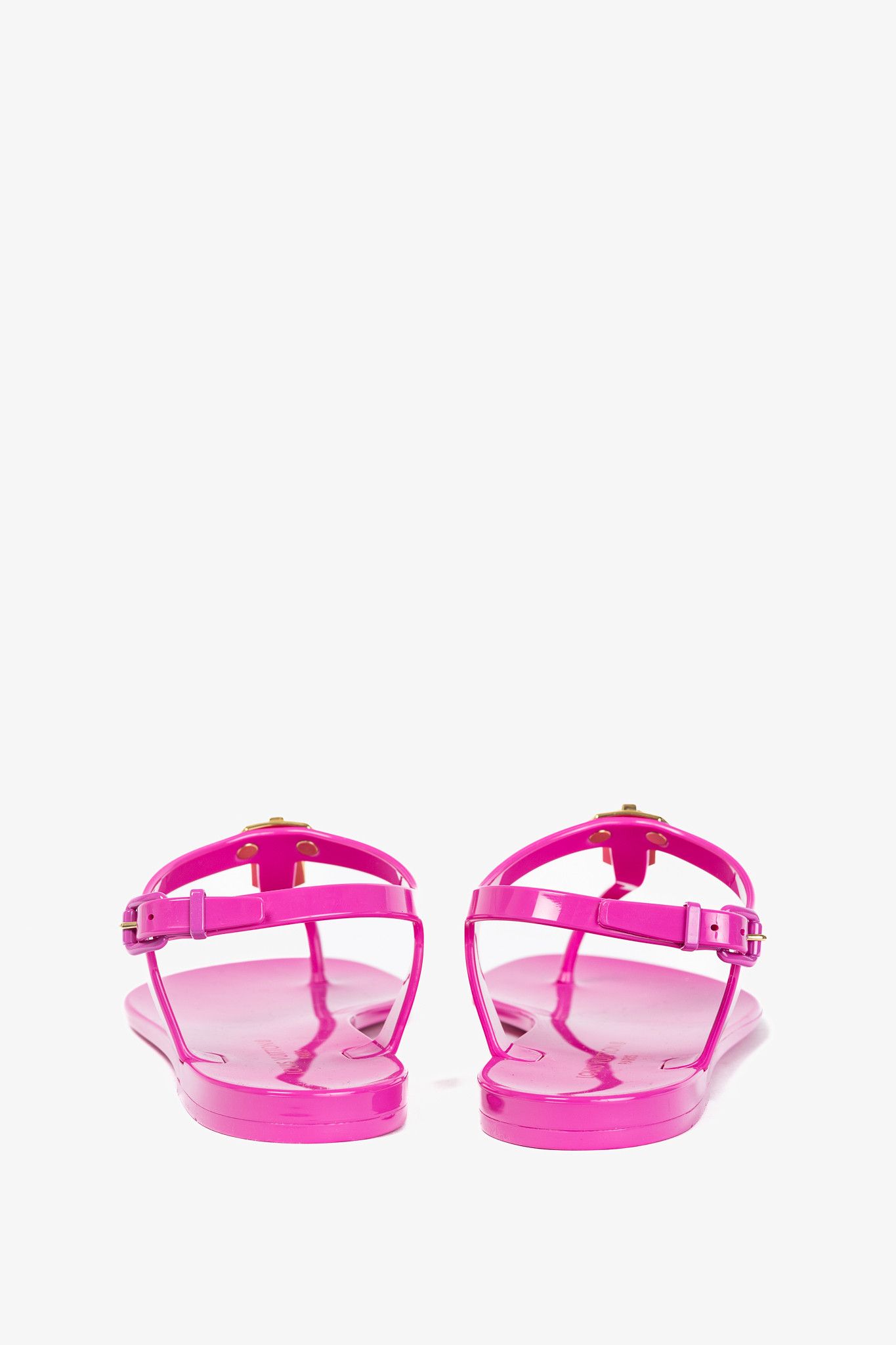 Louis Vuitton Louis Vuitton Bikini Magenta Flat Padlock Thong Sandals Size US 8.5 / IT 38.5 - 4 Thumbnail