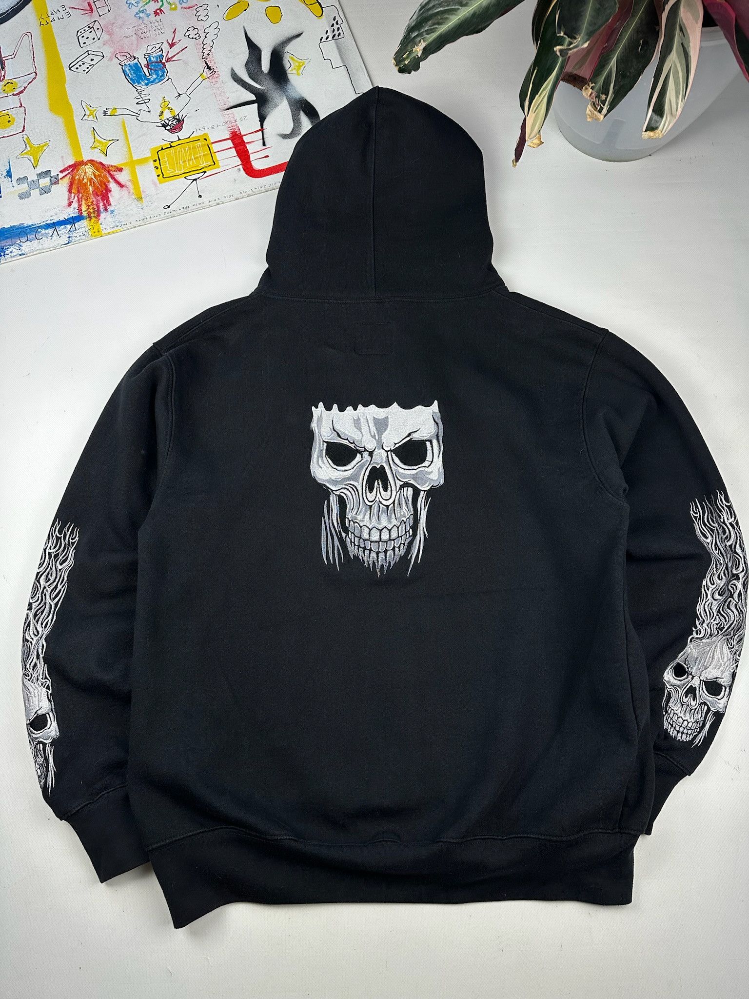 Vintage Road House vintage hoodie skull flame Size US L / EU 52-54 / 3 - 2 Thumbnail