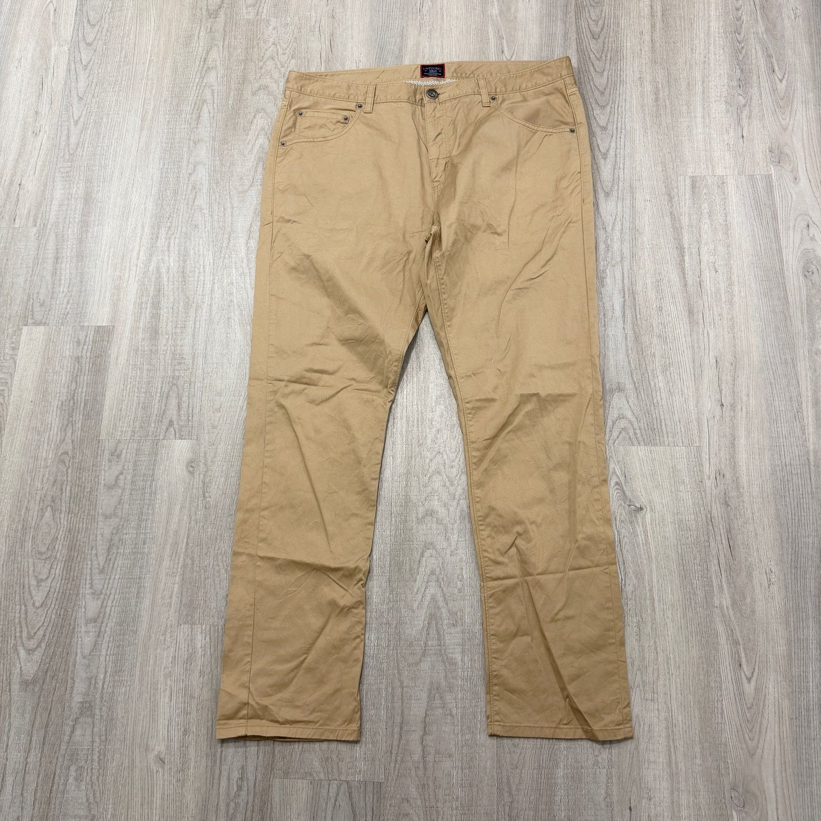 UNTUCKit Untuckit 5-Pocket Chino Pants 38x32 Tan Flat Front Preppy Size US 38 / EU 54 - 1 Thumbnail