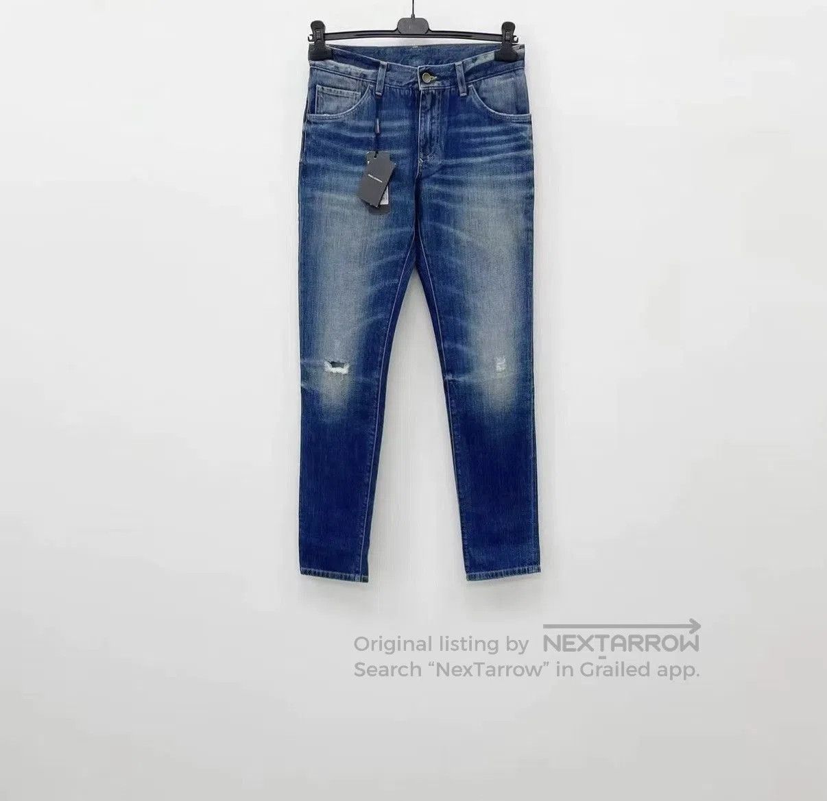 Dolce & Gabbana Blue Distressed Denim Jeans Size 30. Size US 30 / EU 46 - 1 Thumbnail