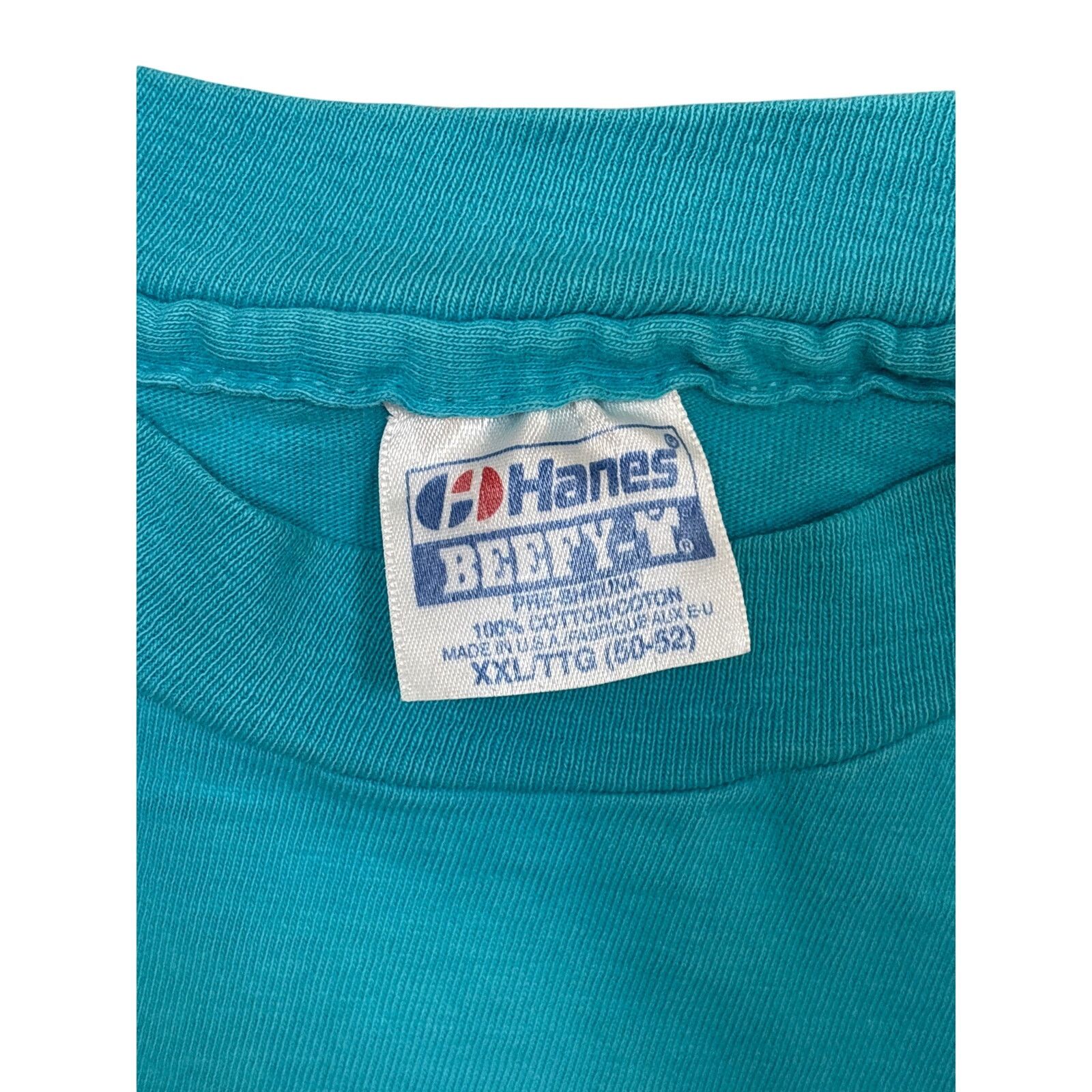 Hanes Vintage 1993 Cowboy Posse on horses Western teal 2XL shirt Size US XXL / EU 58 / 5 - 4 Thumbnail
