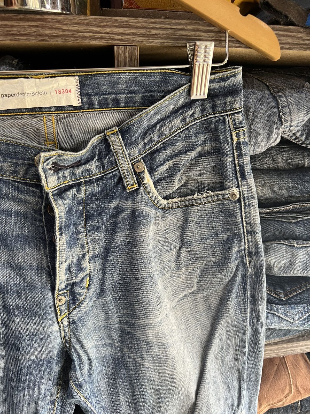 Paper Denim & Cloth 🔥Paper Denim & Cloth Made in Usa Distressed Denim Size US 30 / EU 46 - 10 Thumbnail