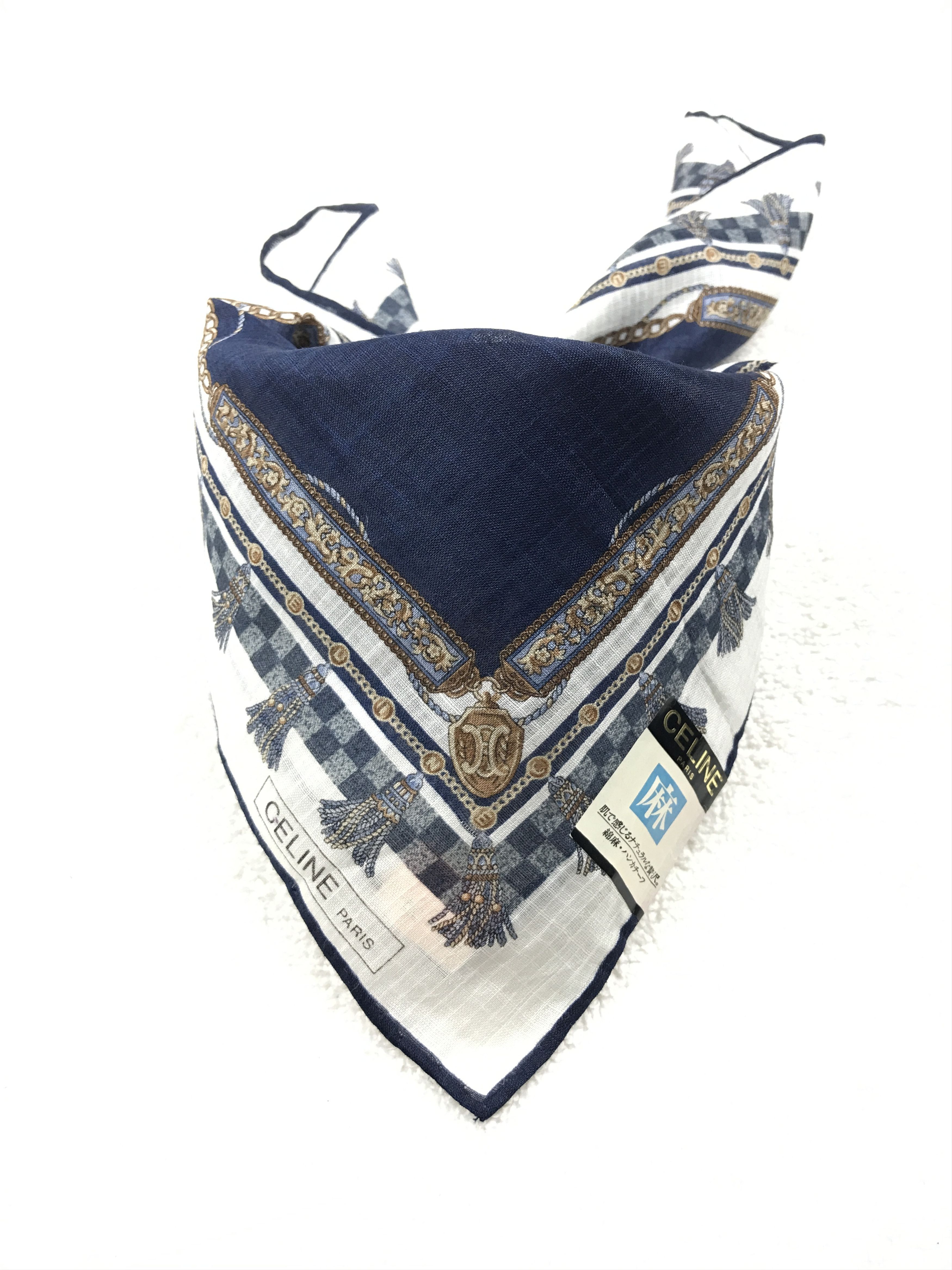 Celine × Vintage Vintage Celine Bandana Neckerchief Handkerchief Size ONE SIZE - 4 Thumbnail