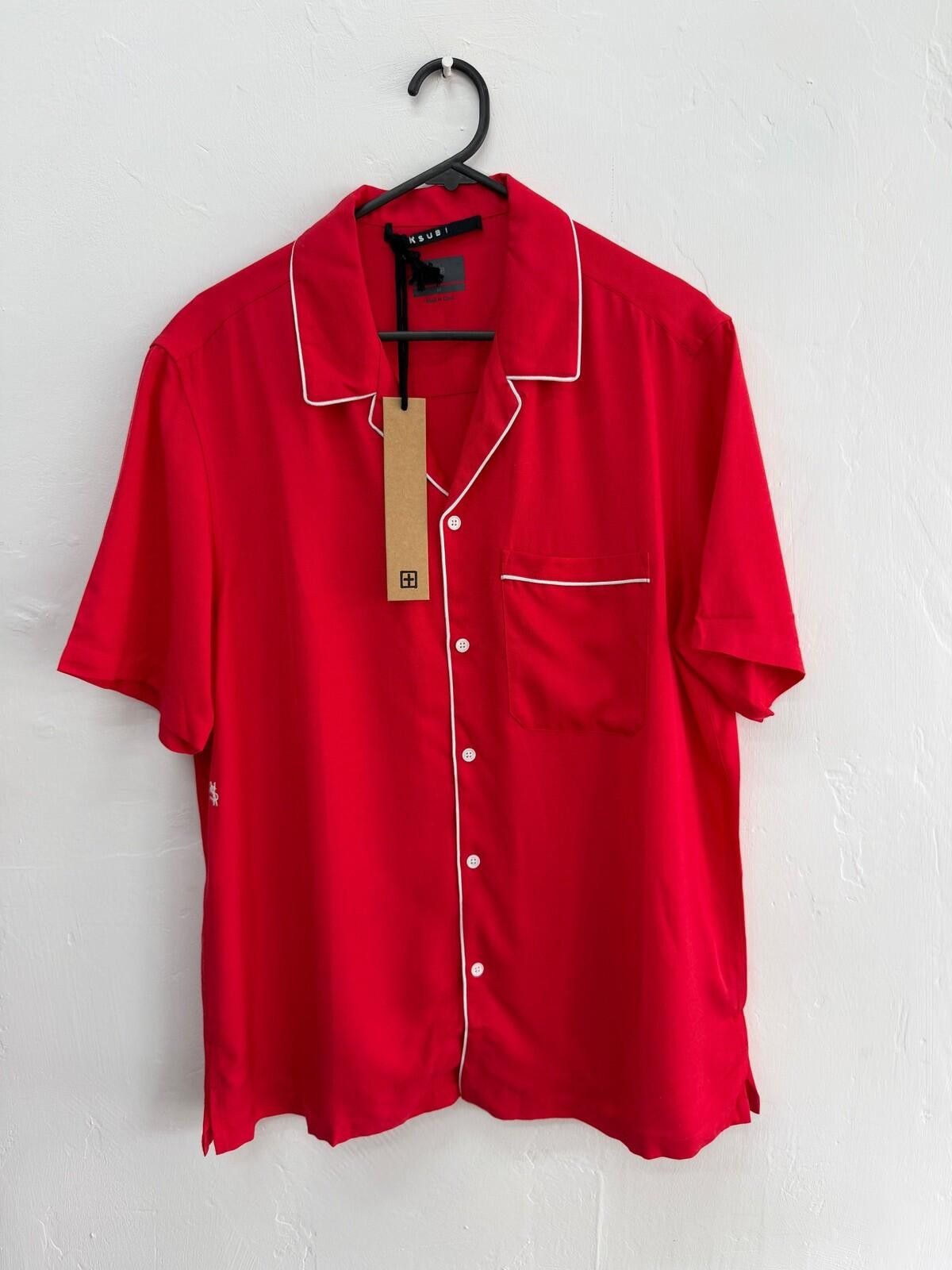 Ksubi new ksubi medium m short sleeve resort shirt downtown red Size US M / EU 48-50 / 2 - 1 Thumbnail