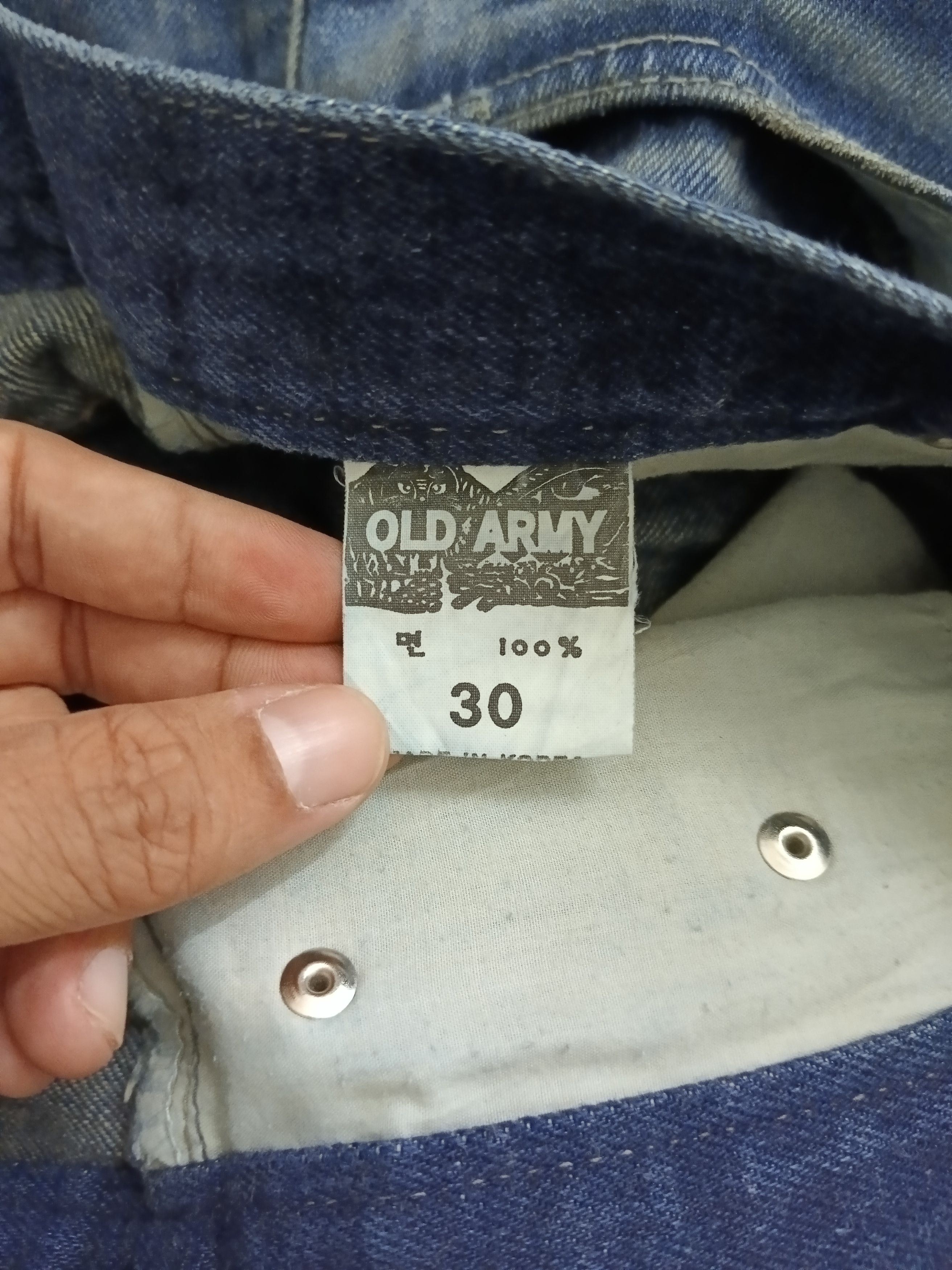 Japanese Brand FLARE SICK OLD ARMY DENIM PANT Size US 30 / EU 46 - 8 Thumbnail