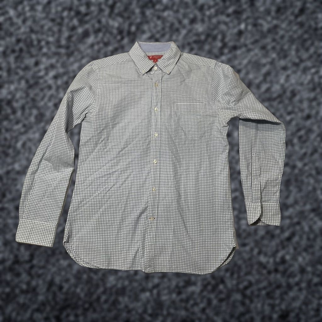 Cremieux Cremieux Shirt Mens Medium Blue Gingham Slim Fit Supima Cotton Button Front Size US M / EU 48-50 / 2 - 1 Thumbnail