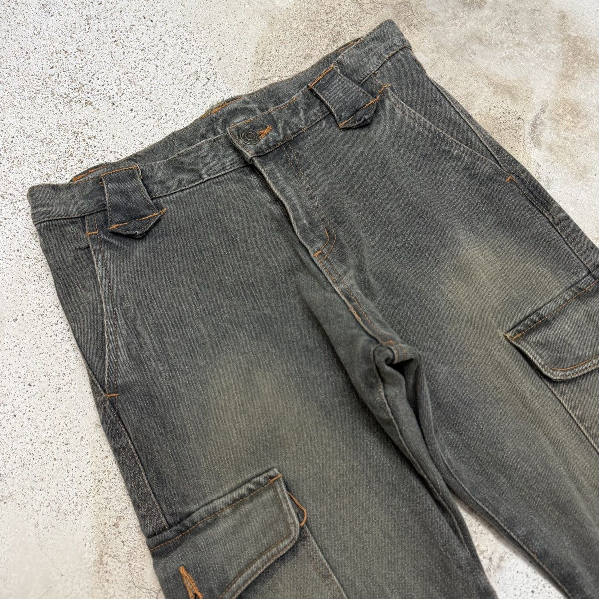 Japanese Brand Pendora Cargo Utility Flare Denim Pants Size 25" / US 0 / IT 36 - 3 Thumbnail