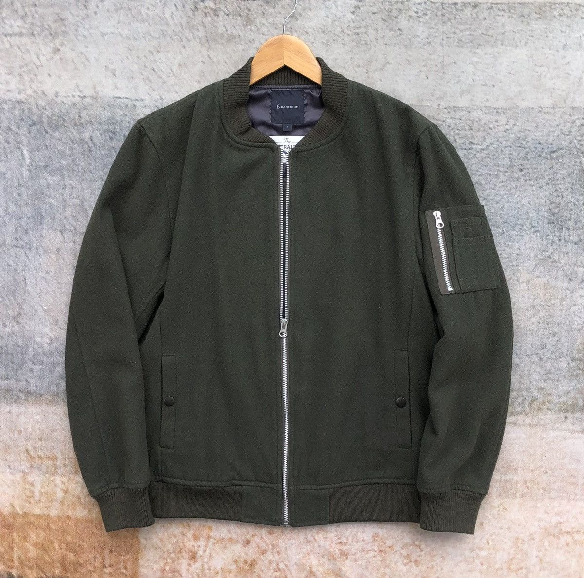 RAGEBLUE Rageblue Australian Merino Wool Ma-1 Blouson Bomber Jacket Size US L / EU 52-54 / 3 - 2 Thumbnail