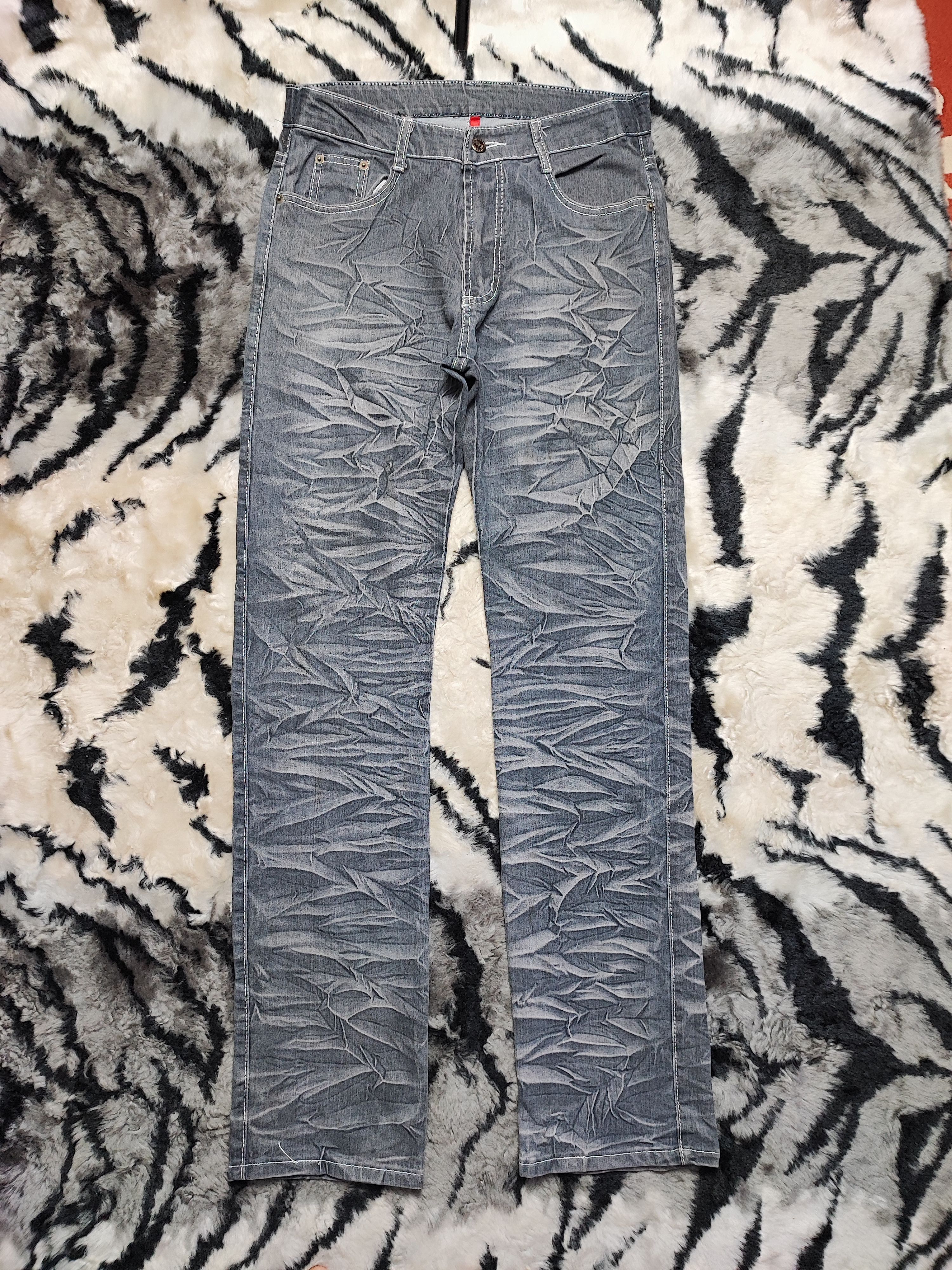 Affliction × Japanese Brand Skull Punk Embroidered Denim Jeans Size US 30 / EU 46 - 2 Thumbnail