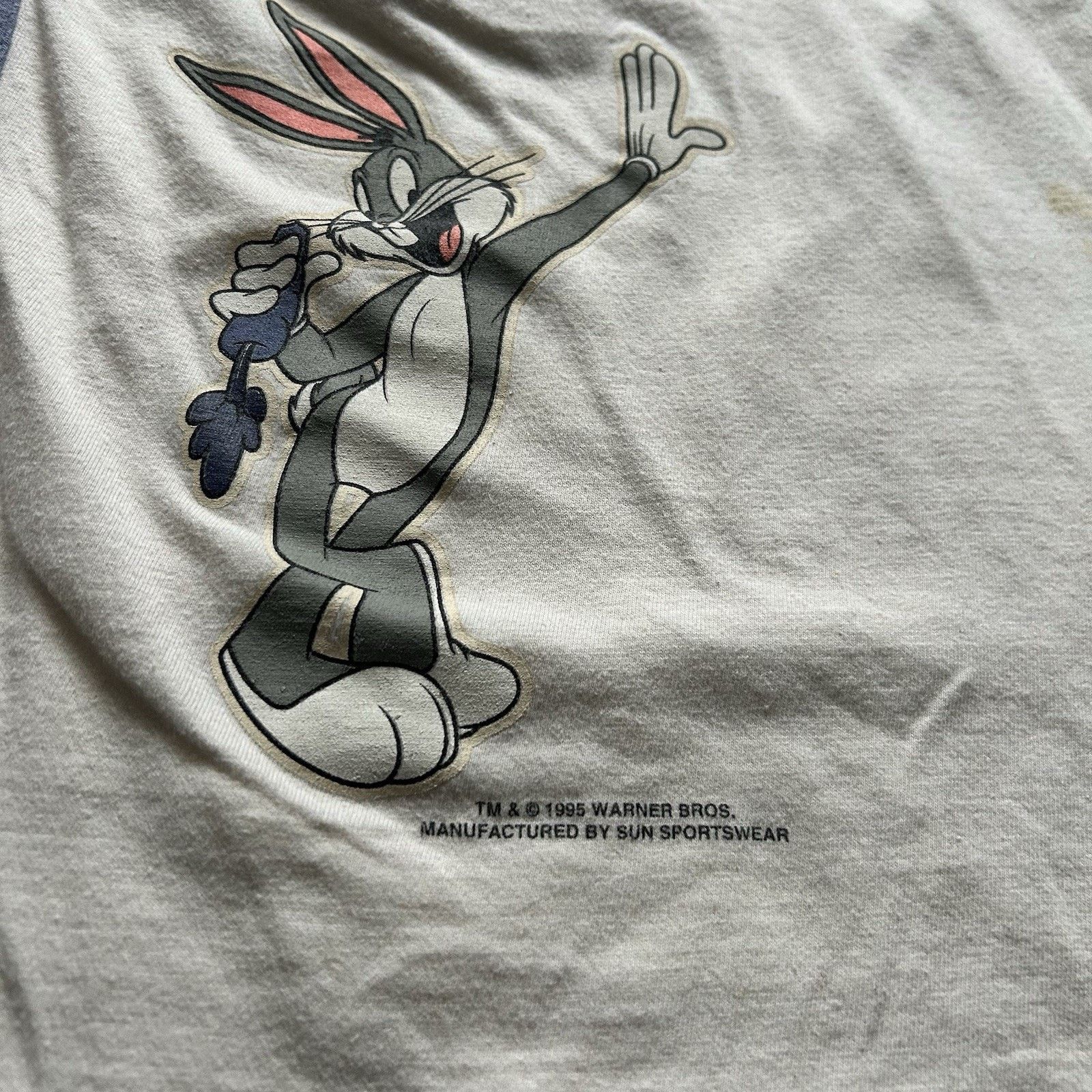 Vintage Vintage 90s Bugs Bunny Warner Bros Baseball Jersey Shirt 2XL Size US XXL / EU 58 / 5 - 6 Thumbnail