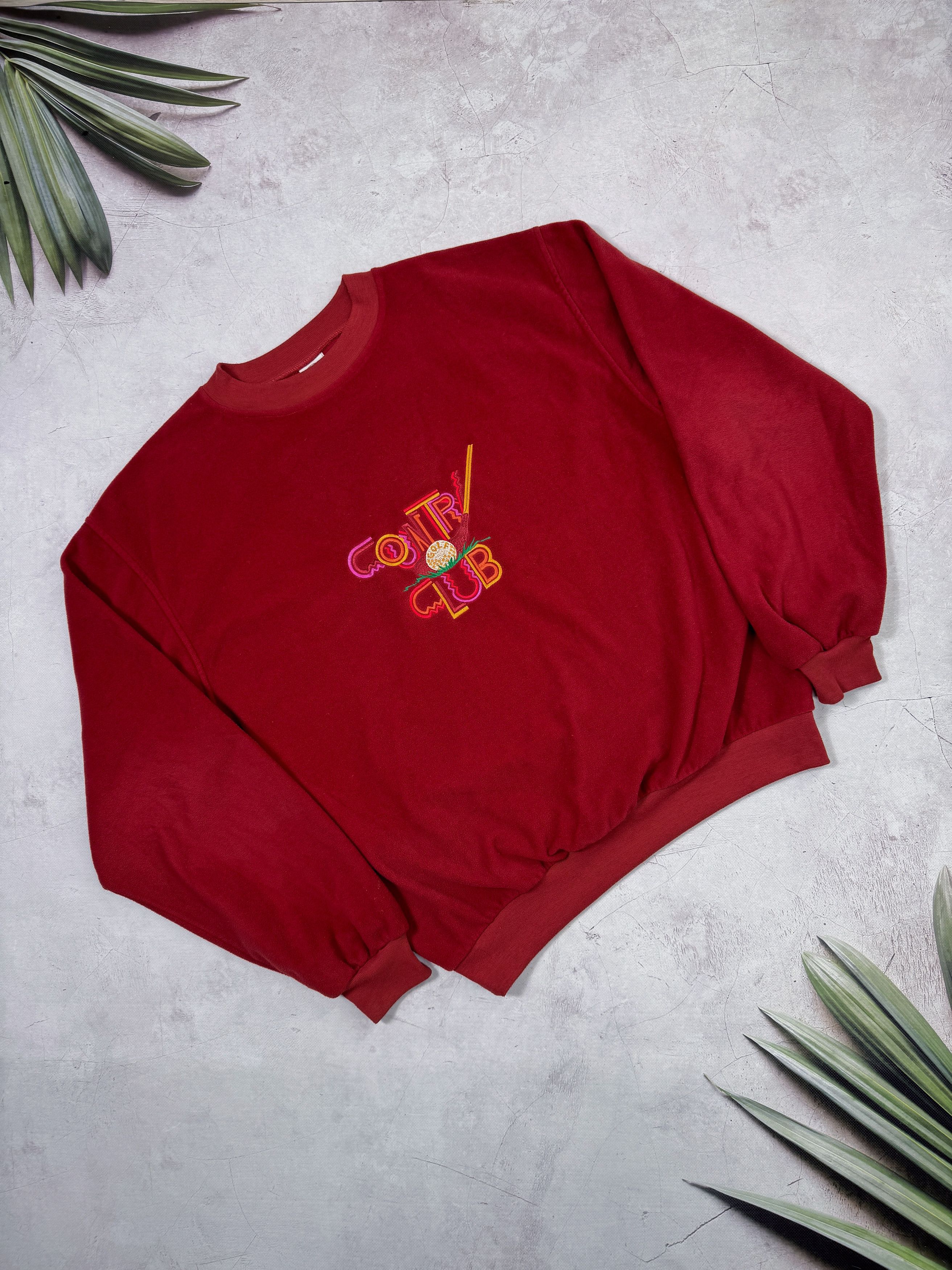 Bogner Vintage Bogner Sweatshirt Fleece Country Golf Club Burgundy Size US XL / EU 56 / 4 - 4 Thumbnail