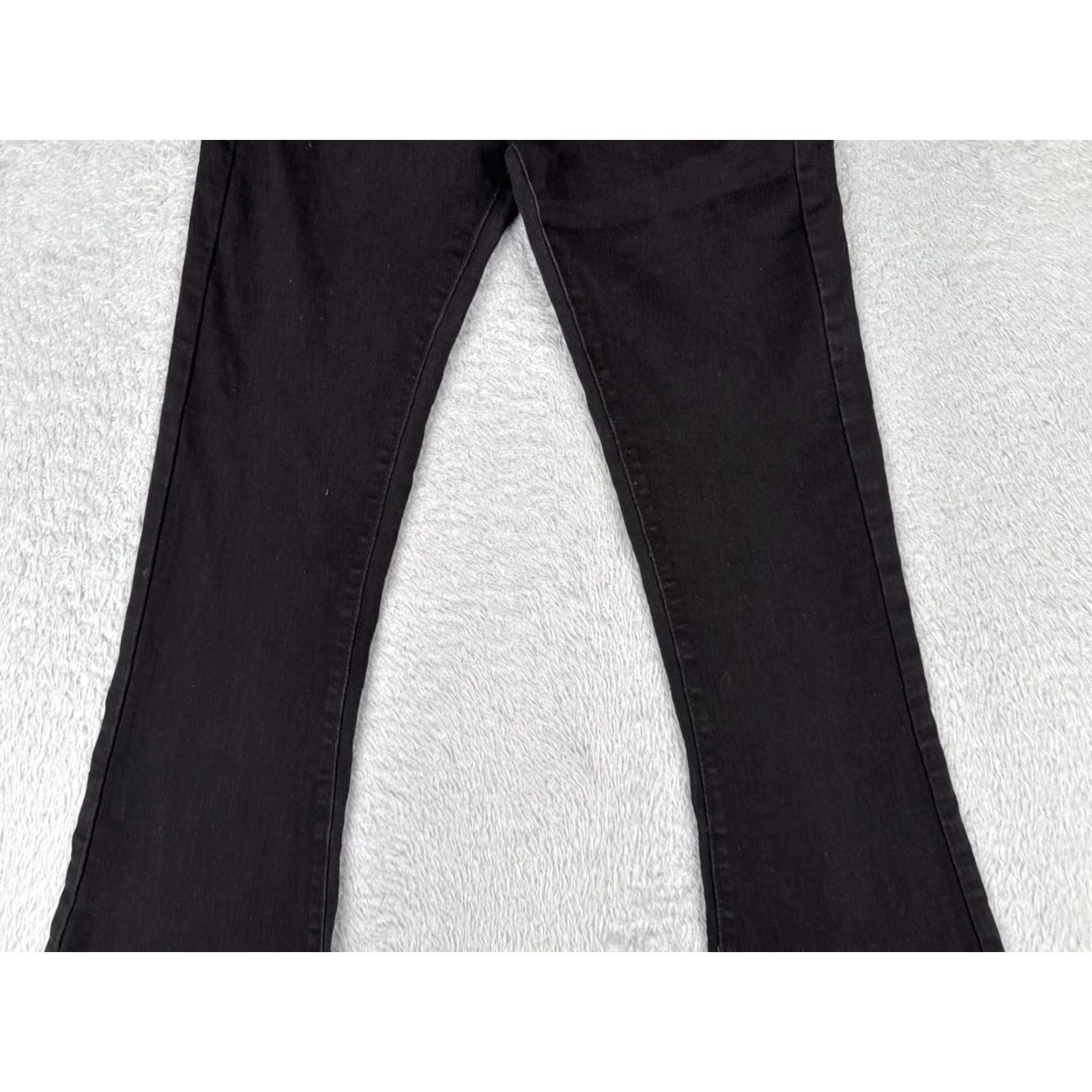 Vintage Red Bottoms Jeans Women's 5 Black Denim Flare Low Rise 25x30 Cotton Blend 5-Pocket Zipper Button Vintage? No Size 27" / US 4 / IT 40 - 3 Thumbnail