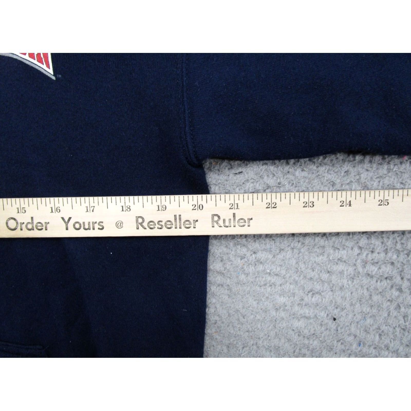 Tultex VINTAGE Wisconsin Badgers Tultex Full Zip Hoodie Mens M Blue 90s Sports Hooded Winter Fall Men Size US M / EU 48-50 / 2 - 5 Thumbnail