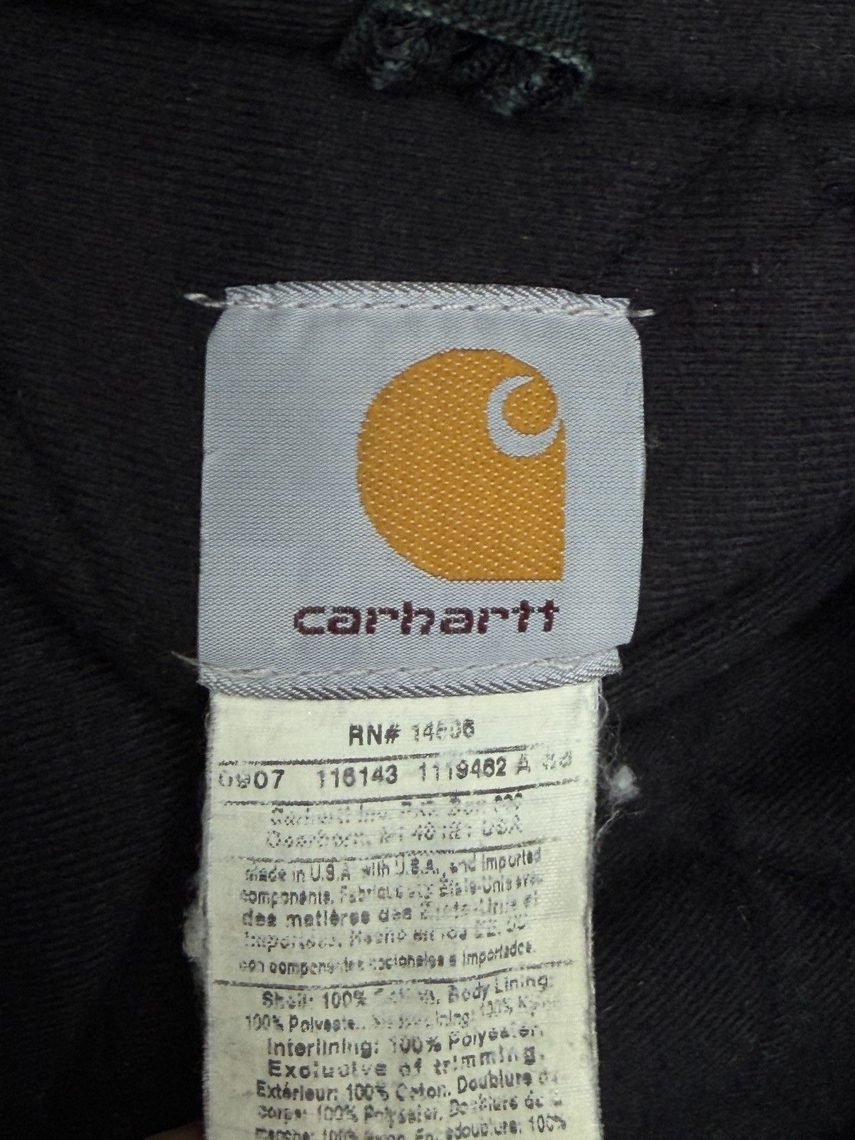 Carhartt VINTAGE CARHARTT Faded Hooded Duck Jacket Size US XL / EU 56 / 4 - 4 Thumbnail