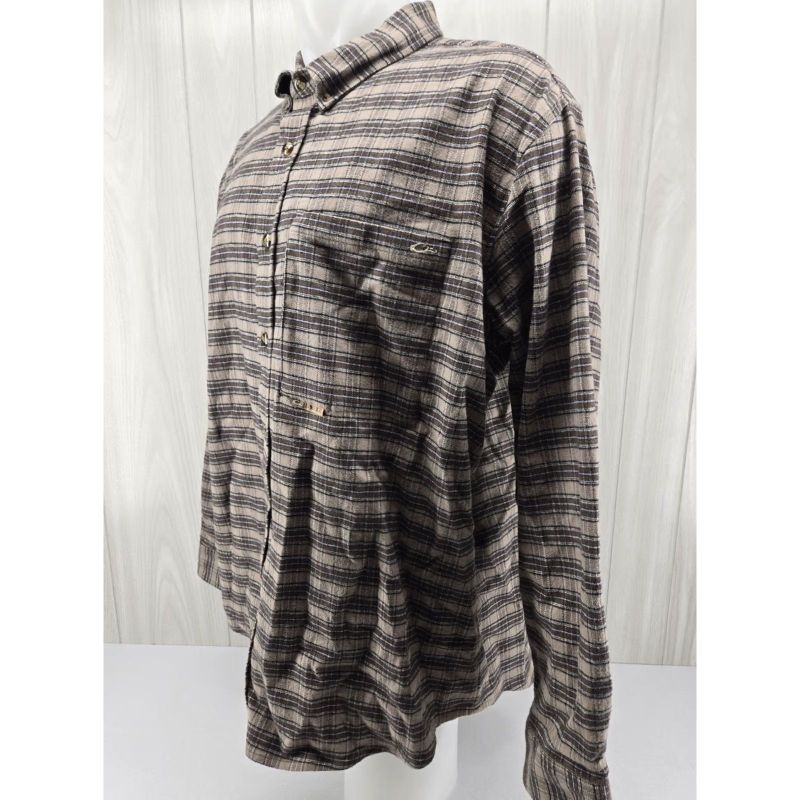 Vintage Drake Waterfowl Button-Up Flannel Shirt 2XL Brown Gray Plaid Shirt Men Regular Cotton Blend Long Sleeve Jacket Casual Workwear Size US XXL / EU 58 / 5 - 3 Thumbnail