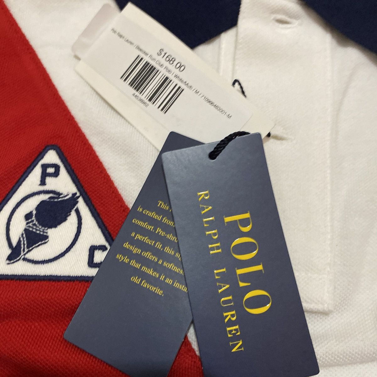 Polo Ralph Lauren Polo Ralph Lauren whiteblueClassicGraphic Polo Sz medium New Size US M / EU 48-50 / 2 - 9 Thumbnail