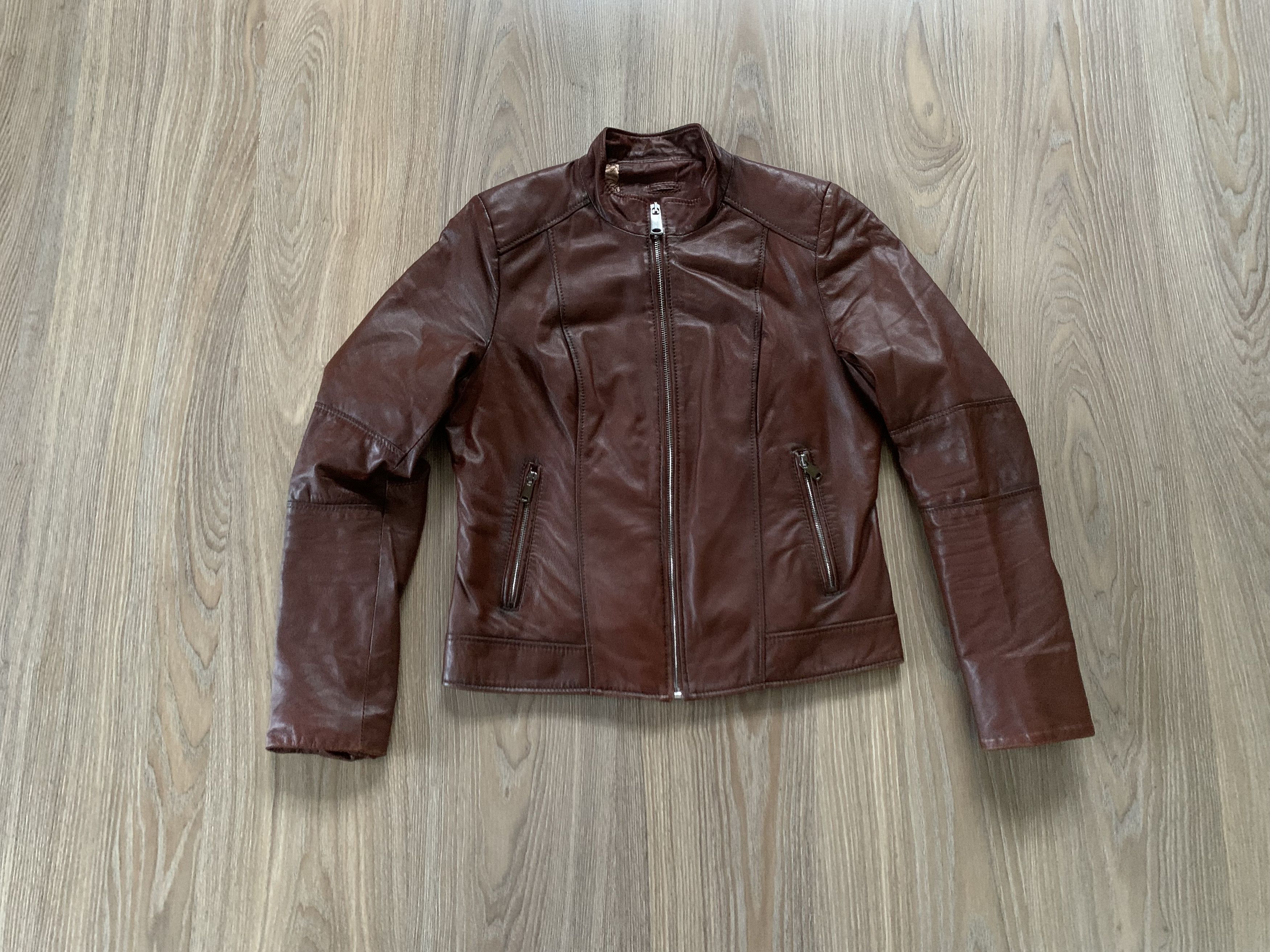Other Womens Brown Cidex Fur Soft Leather Jacket Size L / US 10 / IT 46 - 1 Thumbnail
