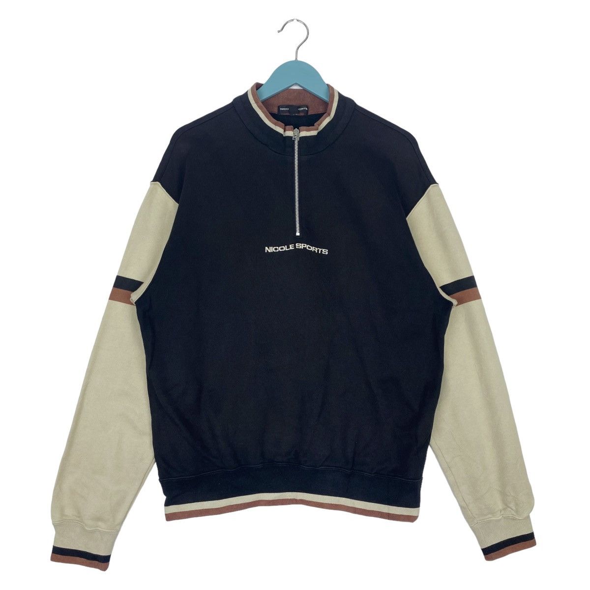 Designer × Vintage Nicole Sports Sweater Sweatshirt Half Zip Pullover Jumper Size US L / EU 52-54 / 3 - 1 Thumbnail