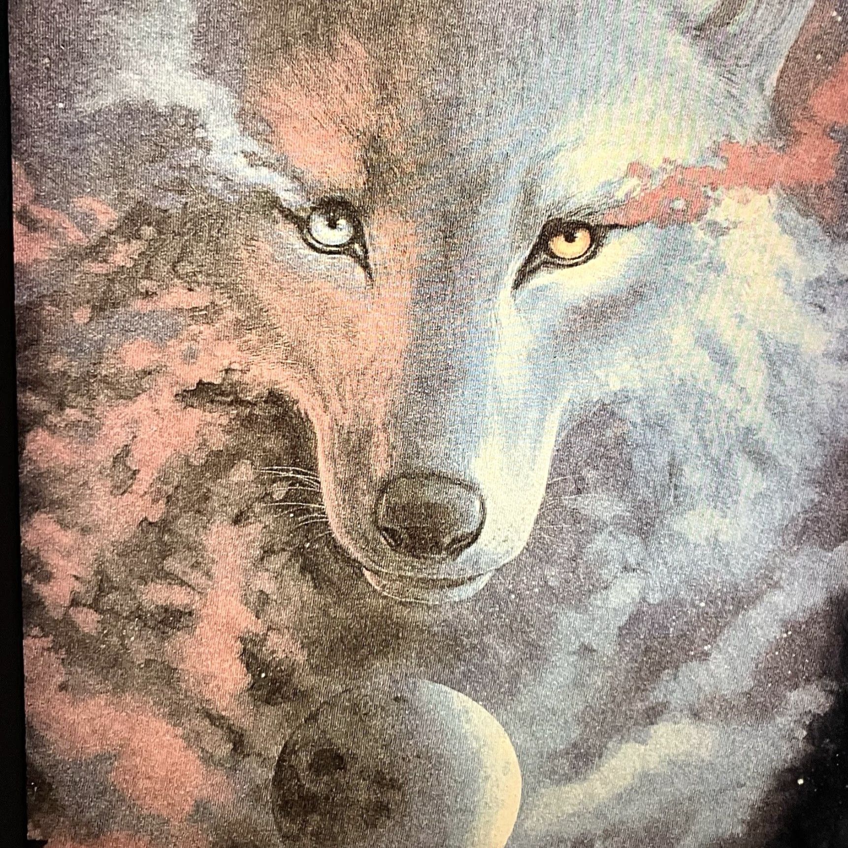 The Mountain VINTAGE The Mountain Men's Space Wolf T-Shirt XL Crew Neck Short Sleeve Cotton All Seasons Size US XL / EU 56 / 4 - 3 Thumbnail