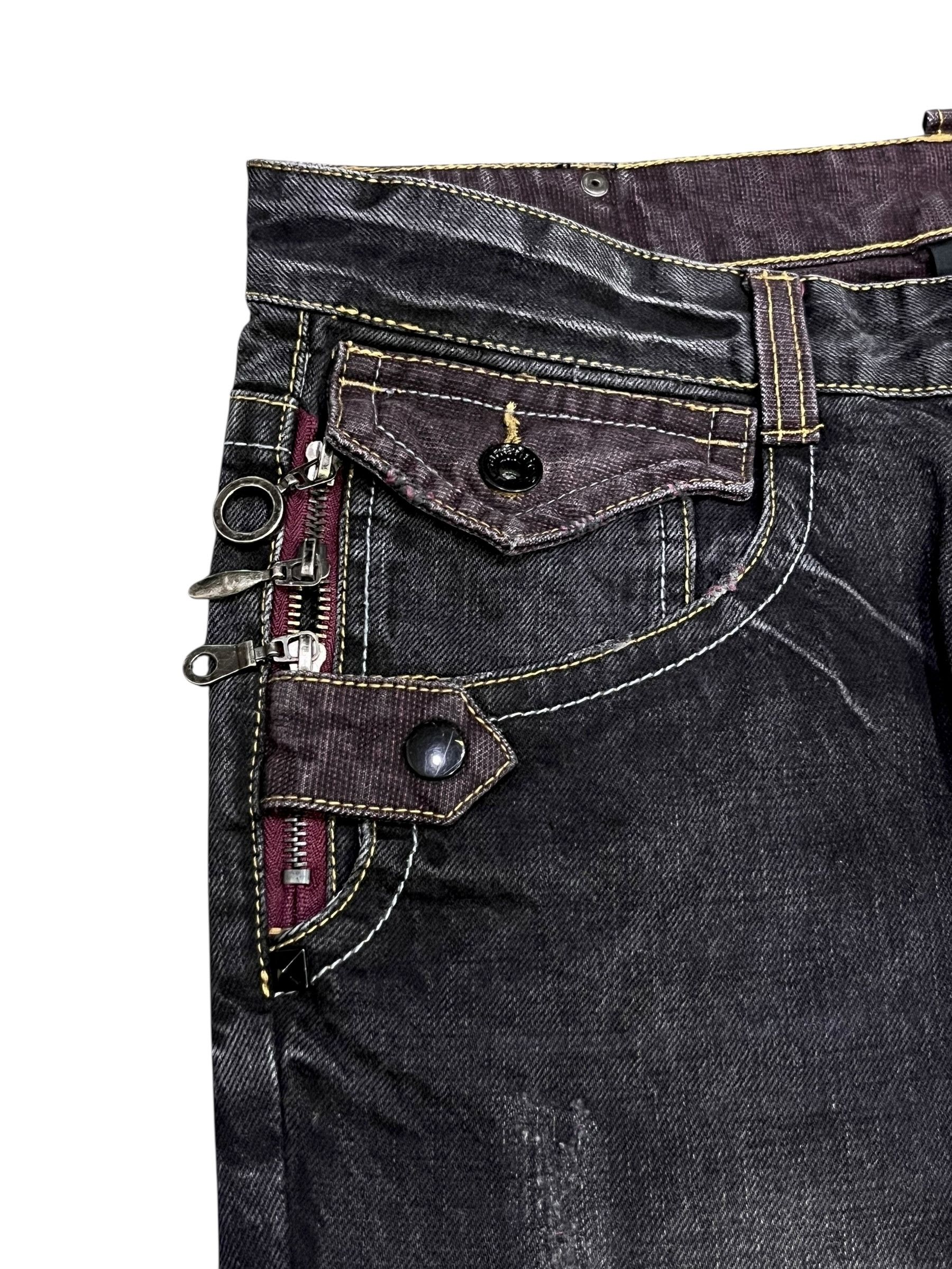 semanticdesign FYE🤘🏼SEMANTIC DESIGN Punk Multi Head Zipper Clawmark Flare Size US 30 / EU 46 - 8 Thumbnail
